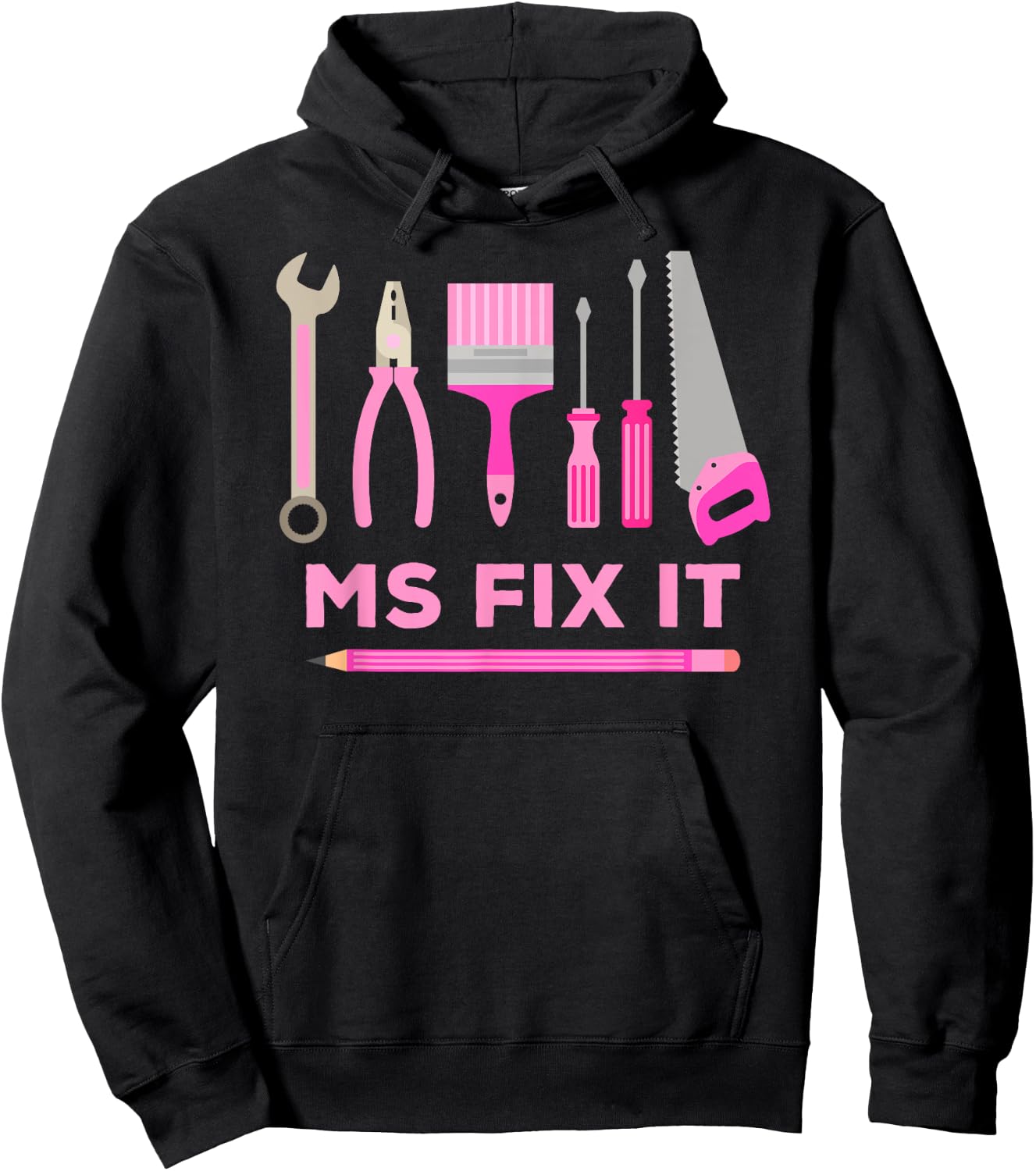 Ms Fix It Handy Women DIY Hoodie - Hoodie | Black