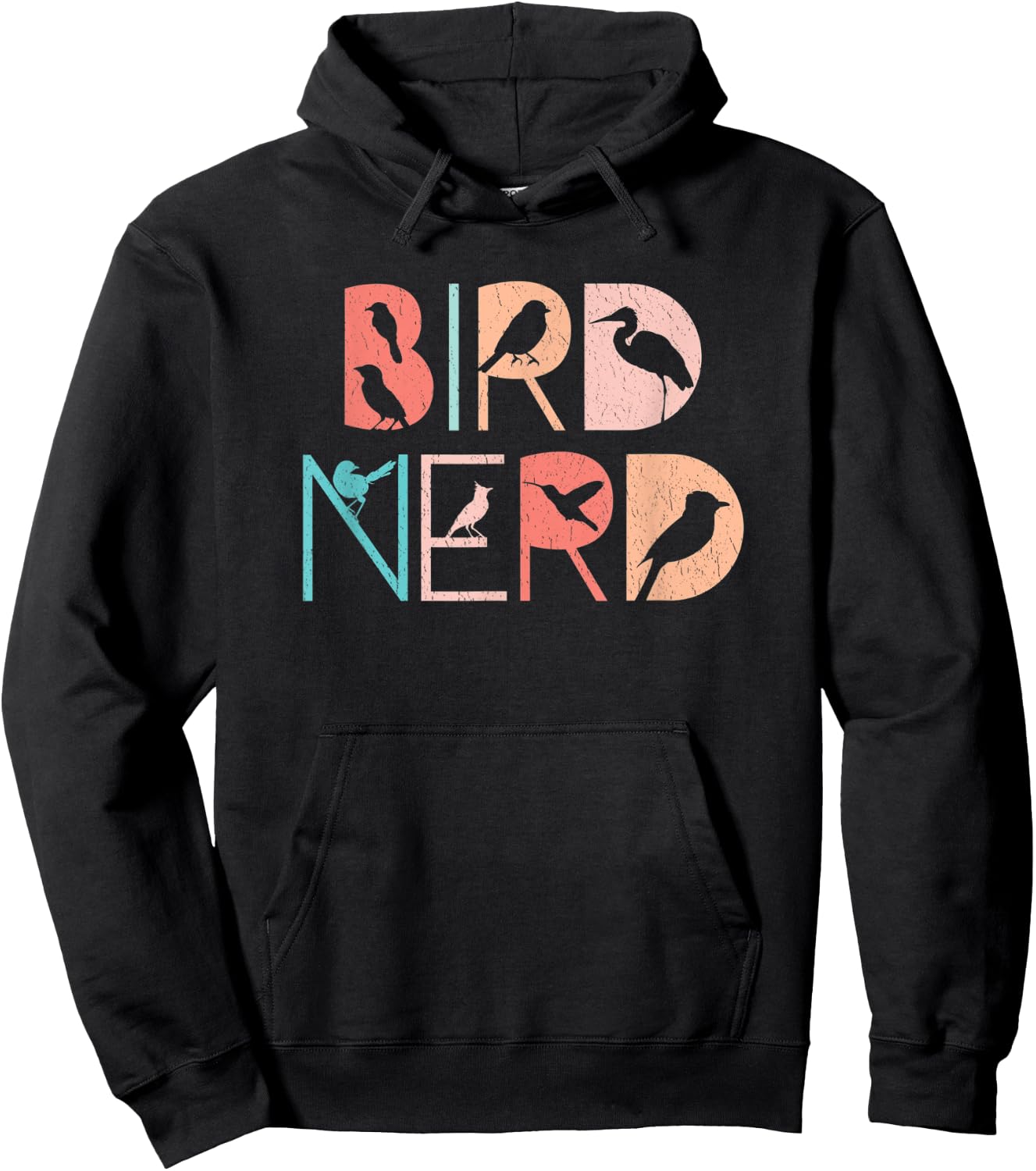 Bird Nerd - Retro Bird Watching Hoodie - Hoodie | Black