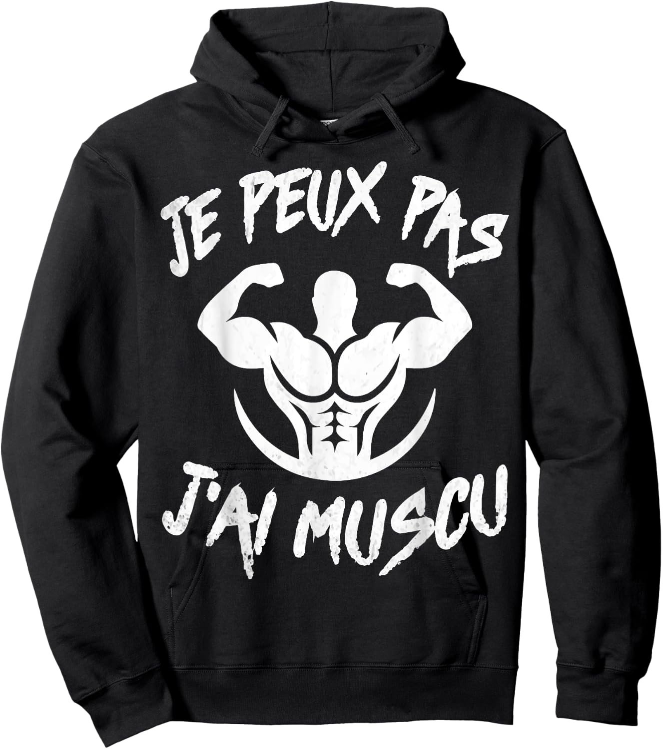 Je Peux Pas J'ai Muscu Bodybuilding Bodybuilding Gym Humour , Black, S Hoodie - Hoodie | Black