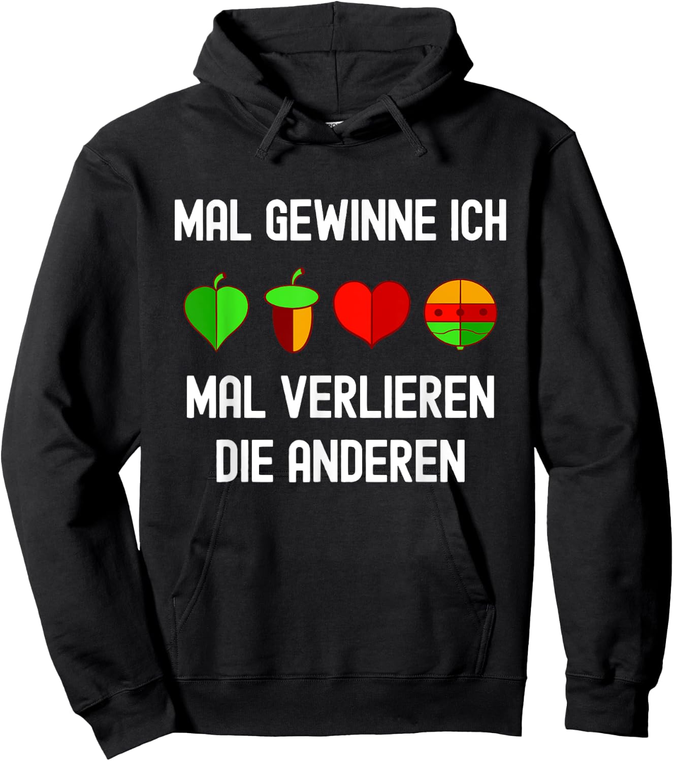 Schafkopf Kartenspiel Spielkarten Bayerischer Schafkopf Hoodie - Hoodie | Black