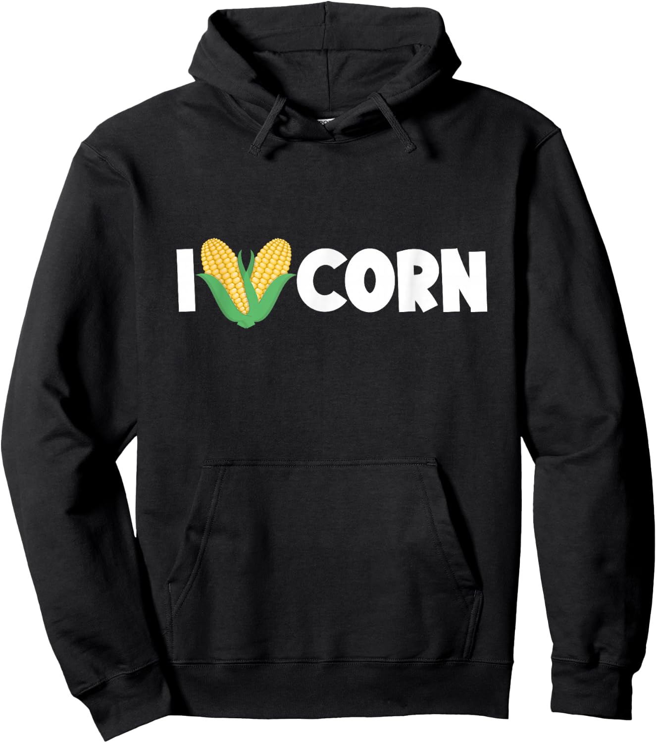 I Love Corn Funny Corn Lover Sweet Corn Hoodie - Hoodie | Black