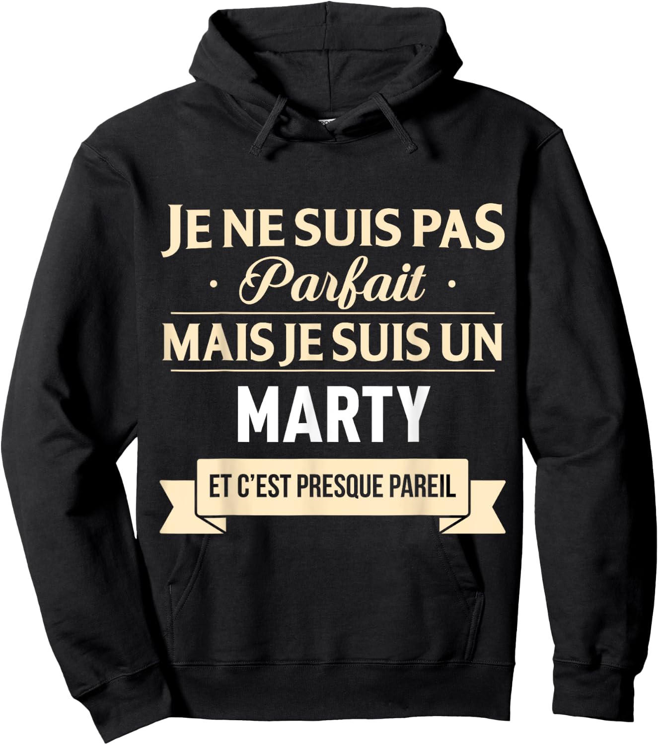 Funny Gift Marty Family Name , Black, S Hoodie - Hoodie | Black
