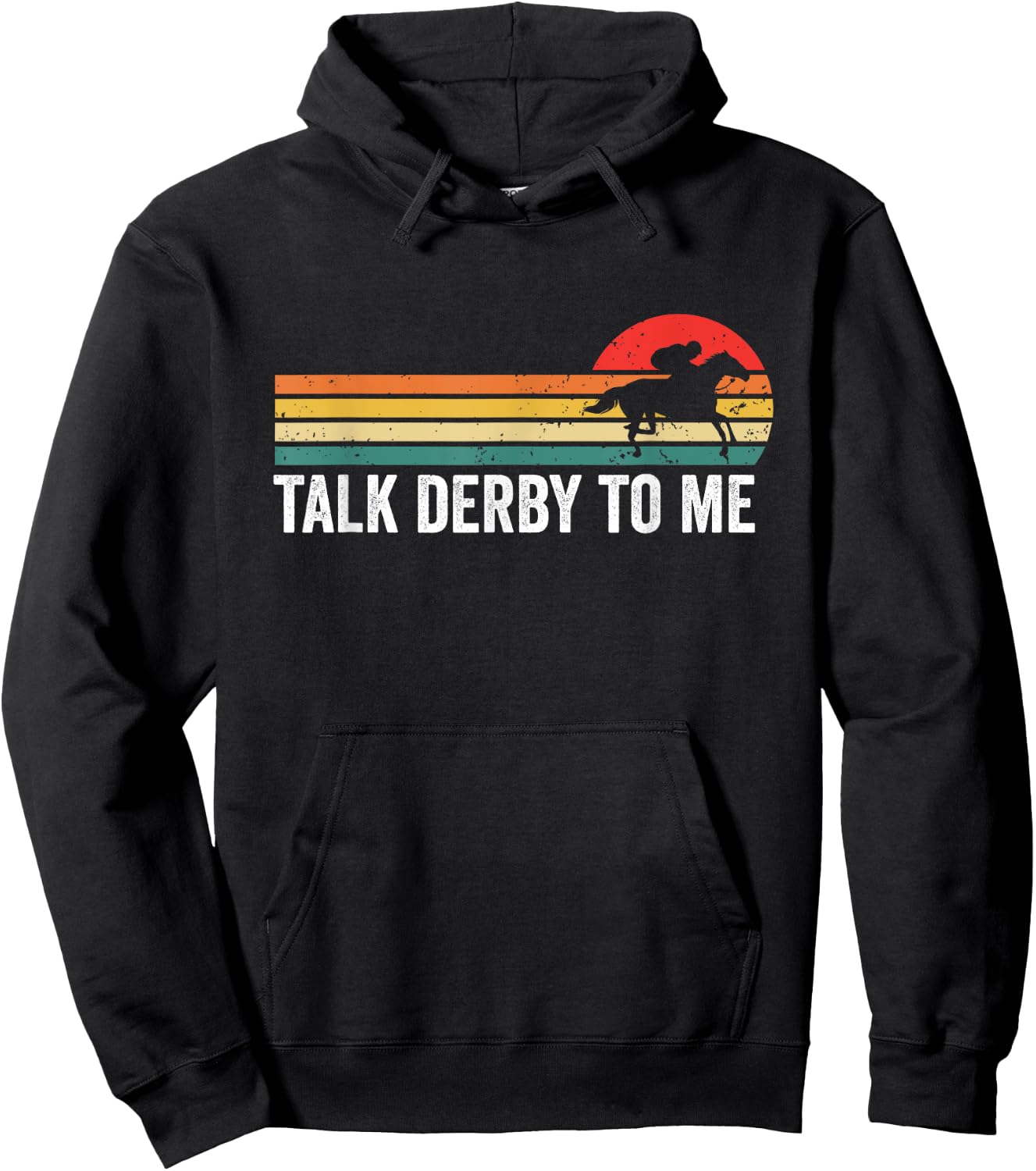 Talk Derby to Me Shirt Women Funny Horse Racing Hoodie - Hoodie | Black