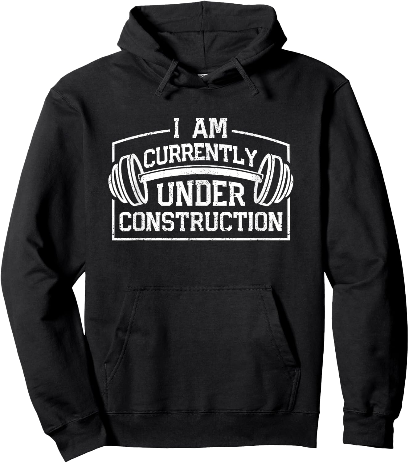I Am Currently Under Construction Funny Gym Workout Lovers Hoodie - Hoodie | Black