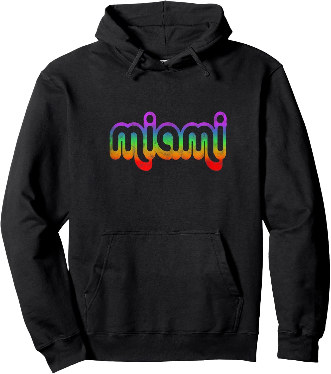 Miami Vintage Retro Florida Graphic Pride Love T Gifts Hoodie - Hoodie | Black