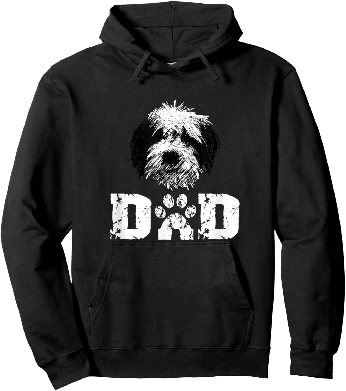 Sheepadoodle Dad Dog Father Women Hoodie - Hoodie | Black