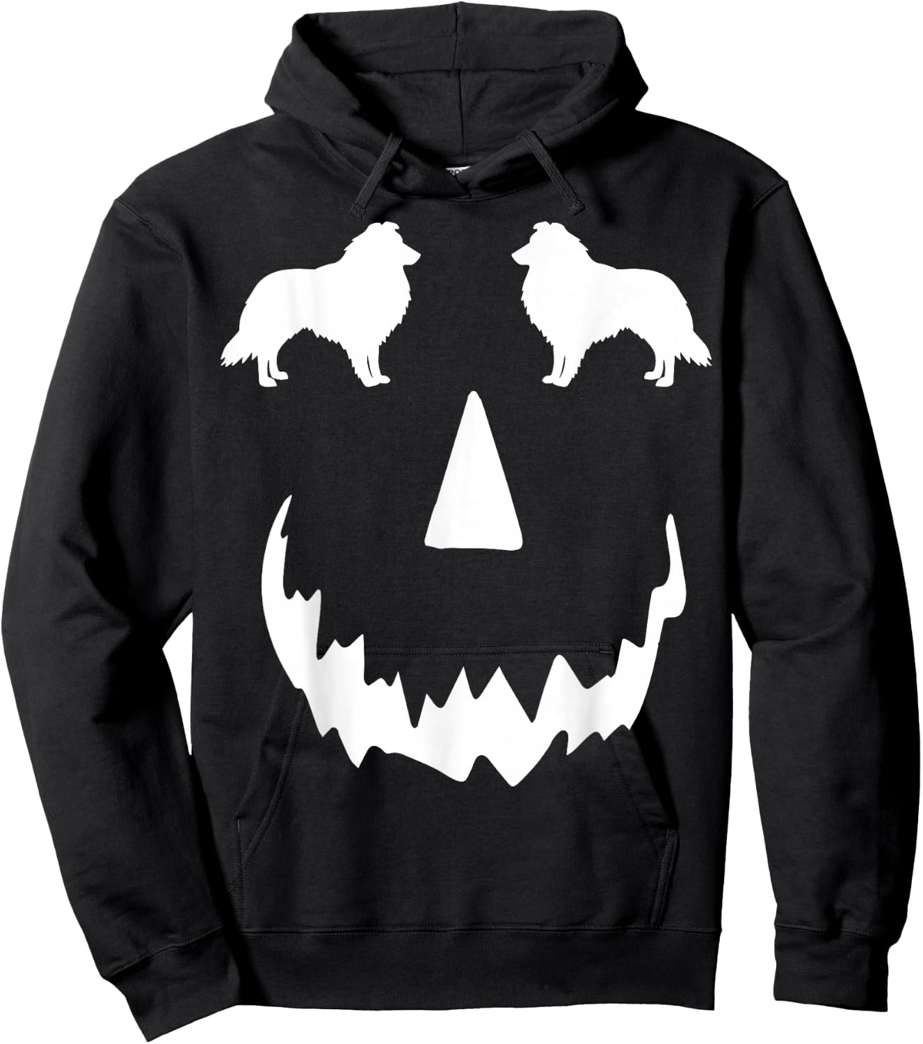 pumpkin Sheltie halloween, Shetland Sheepdog halloween Hoodie - Hoodie | Black