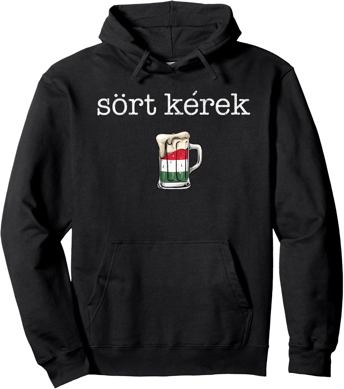 Sort Kerek beer please , hungarian Hoodie - Hoodie | Black