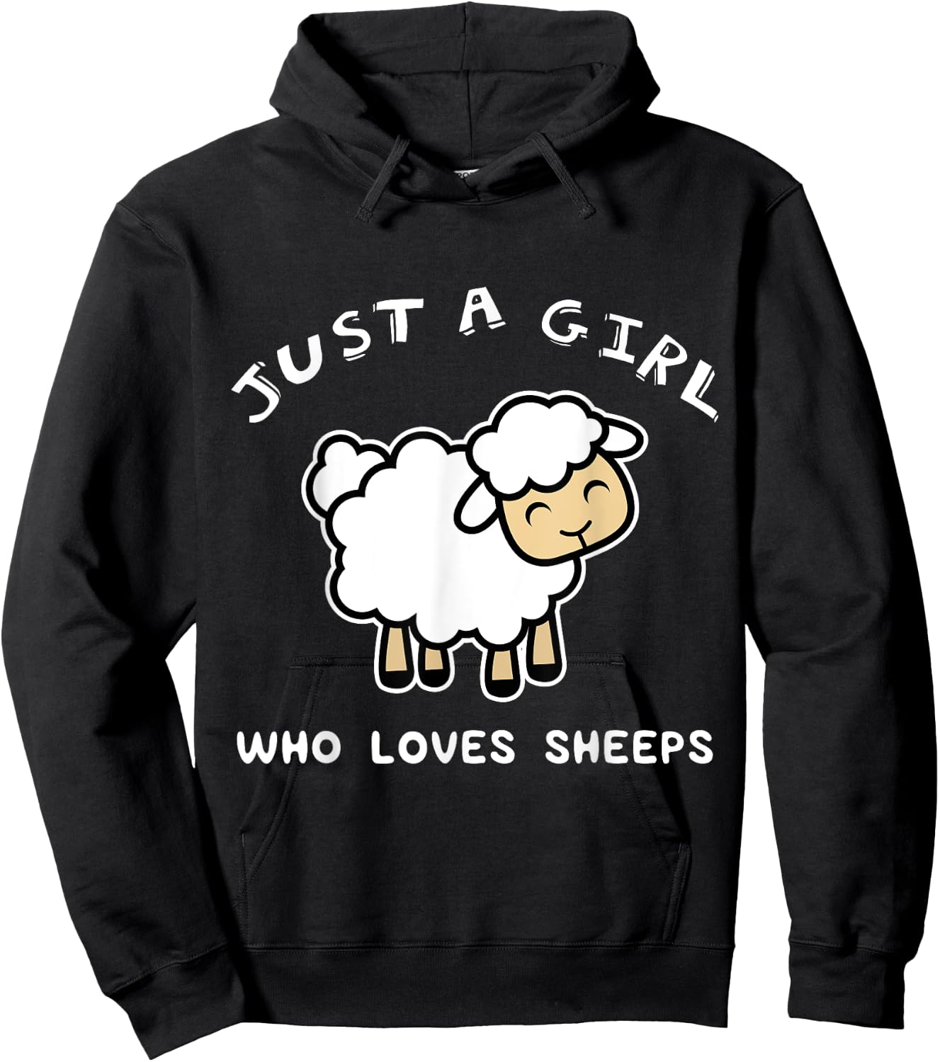 Just A Girl Who Loves Sheep Shirt, Sheep , Farm Shirt Hoodie - Hoodie | Black