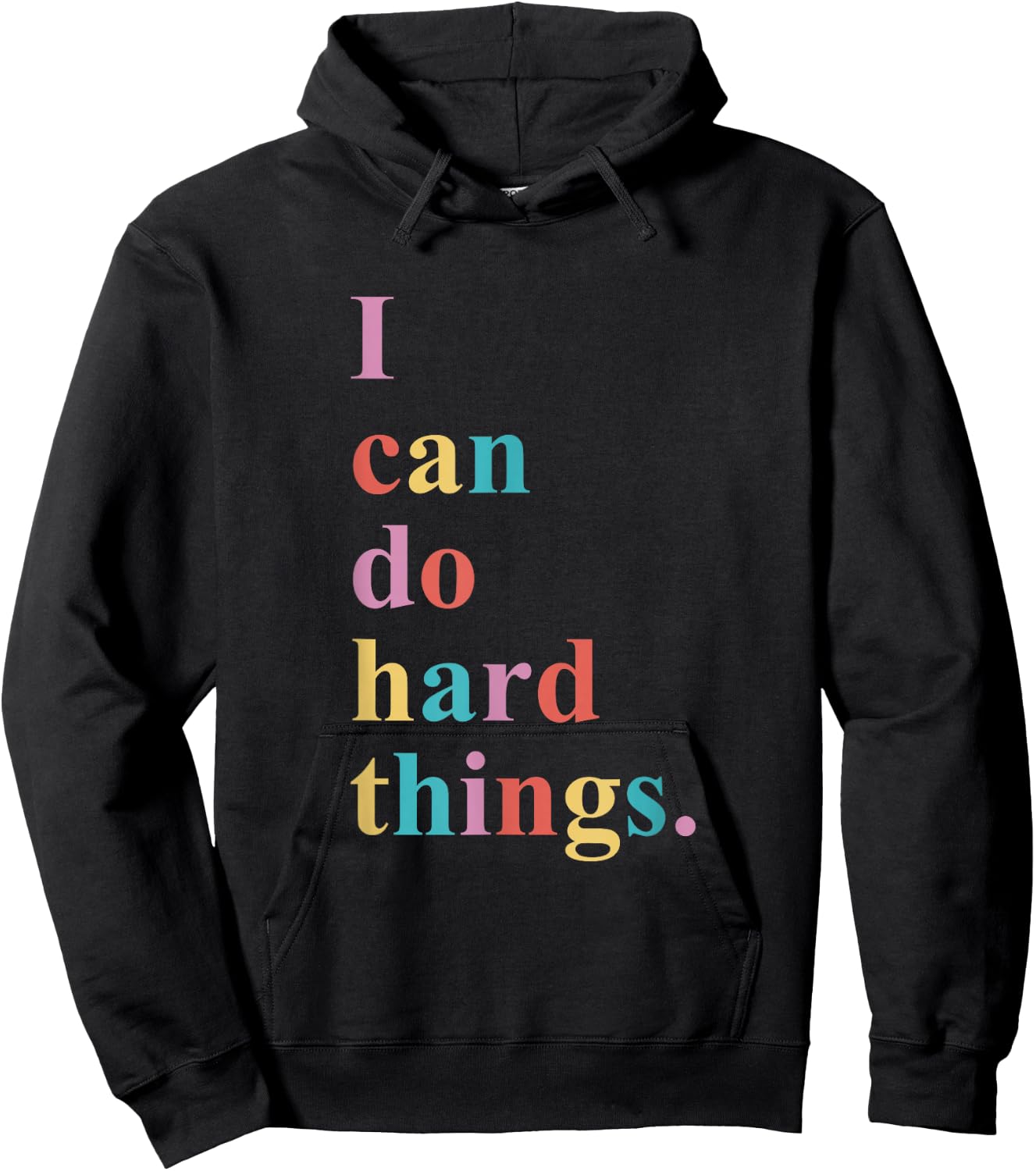 I Can Do Hard Things Apparel -Adults Humorous Black Small Hoodie - Hoodie | Black