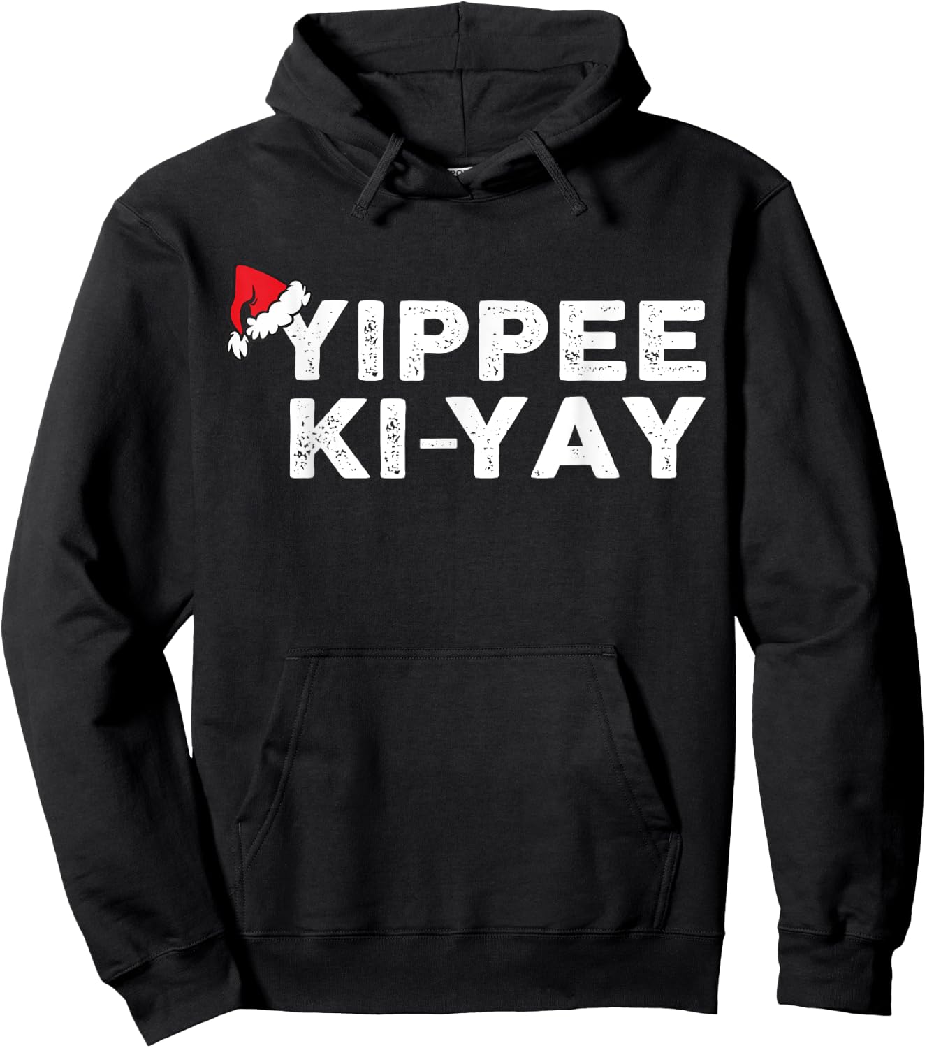 Funny Christmas Sweater Yippee-Ki-Yay Funny Xmas Hoodie - Hoodie | Black