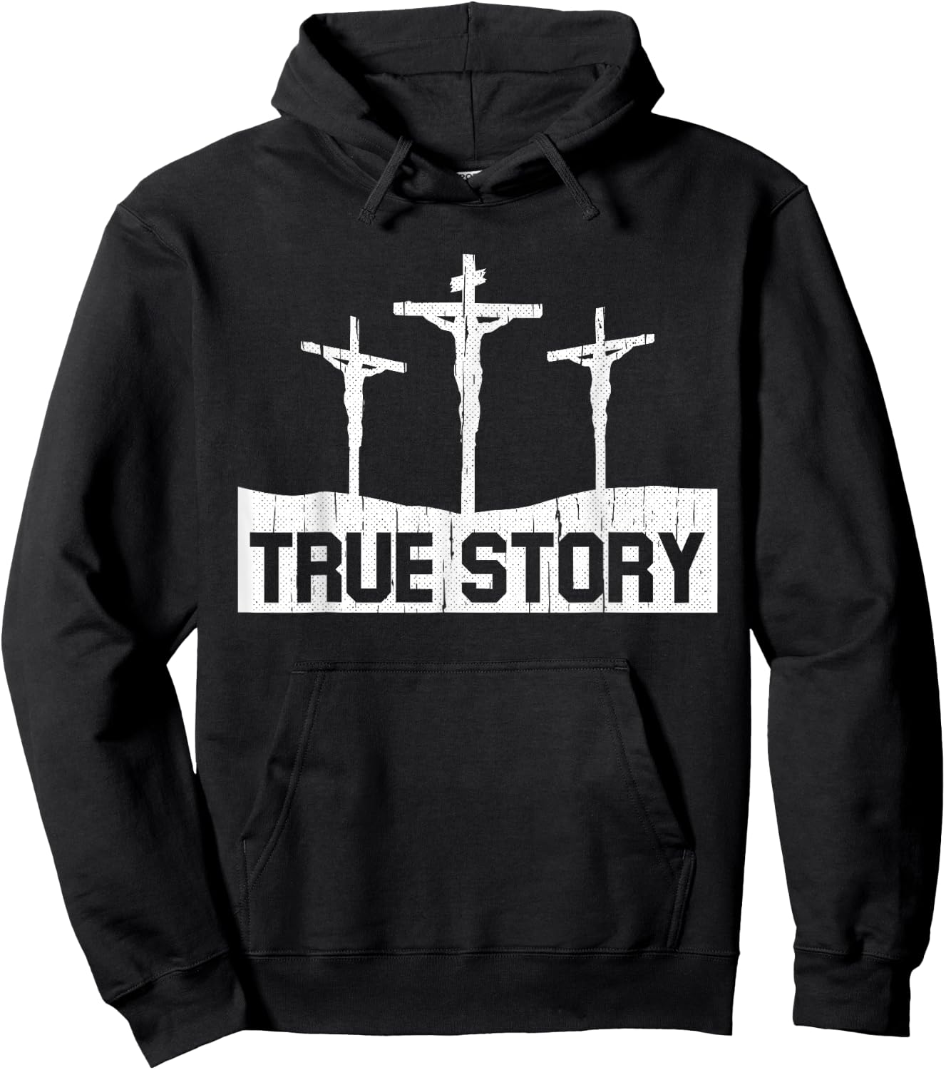 True Story Christmas Jesus On Cross Religious Christian Hoodie - Hoodie | Black
