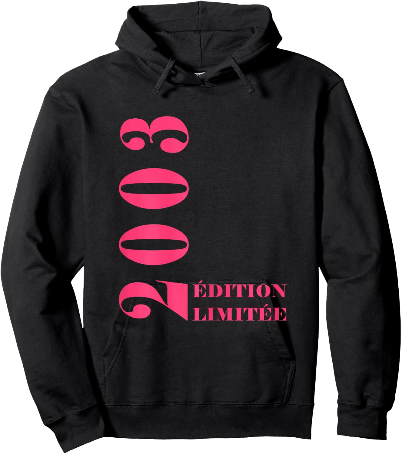 21 Years Anniversary Year 2003 Limited Edition Woman 2003 , Black Hoodie - Hoodie | Black