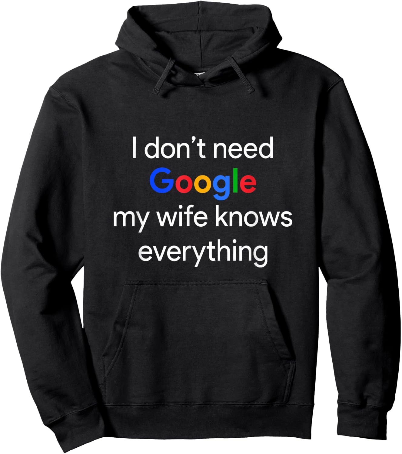 with German Text "Ich Brauche Google Nicht, Meine Frau weiß Alles Funny Husband" Hoodie - Hoodie | Black