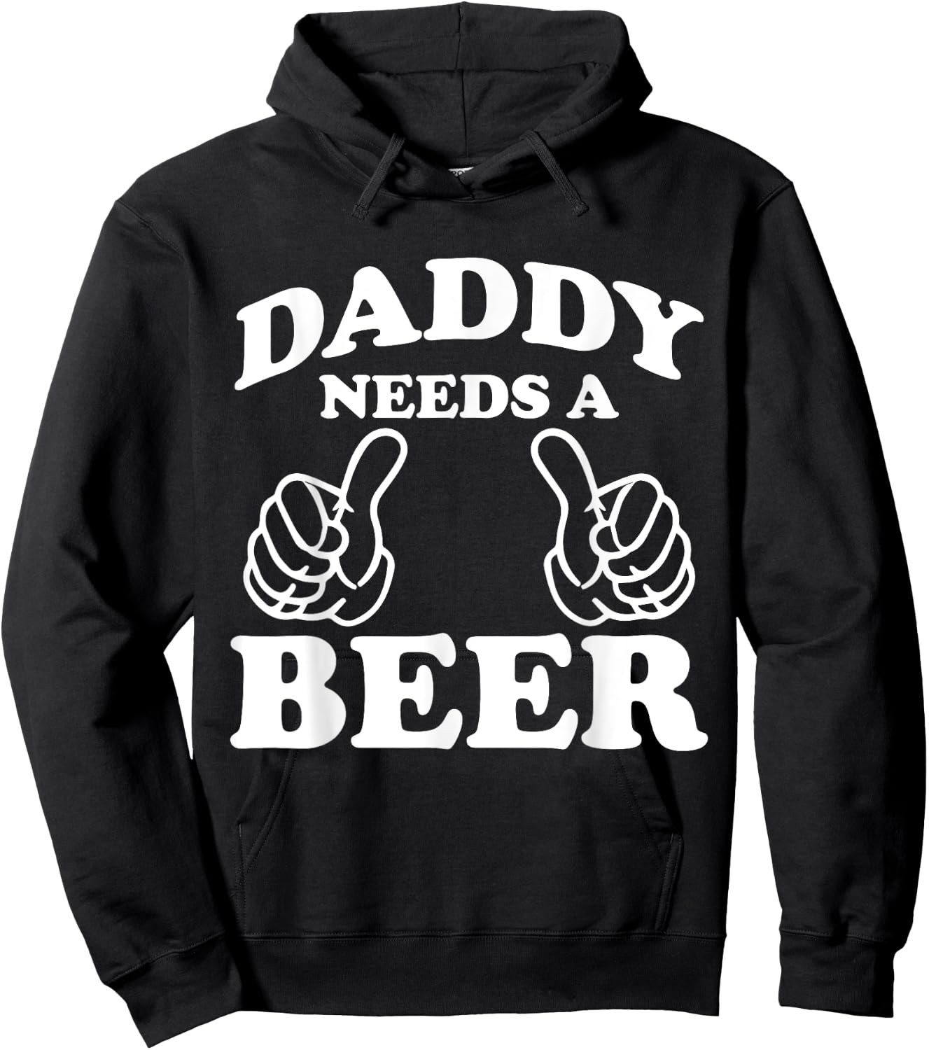 Daddy Needs A Beer Funny Drinking Beer Lover Hoodie - Hoodie | Black