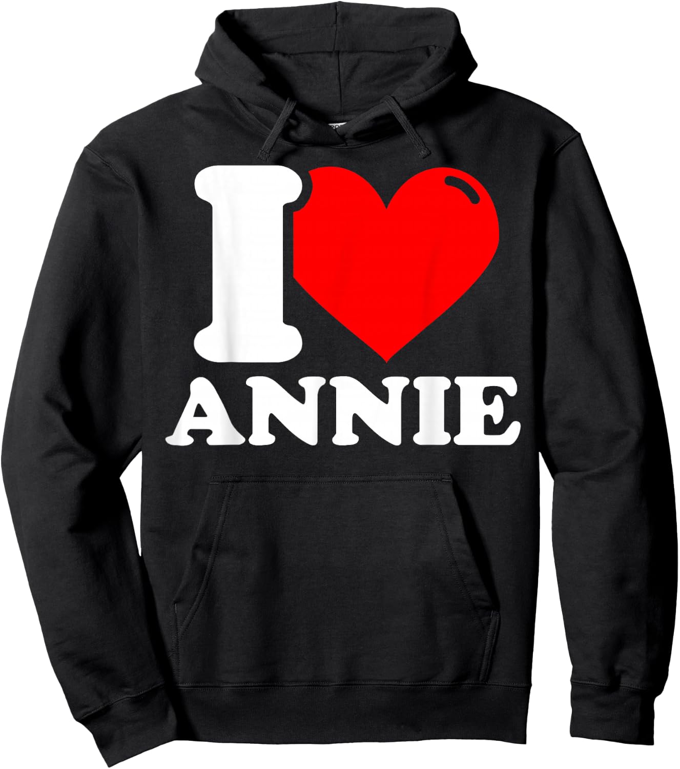 I love Annie Hoodie - Hoodie | Black