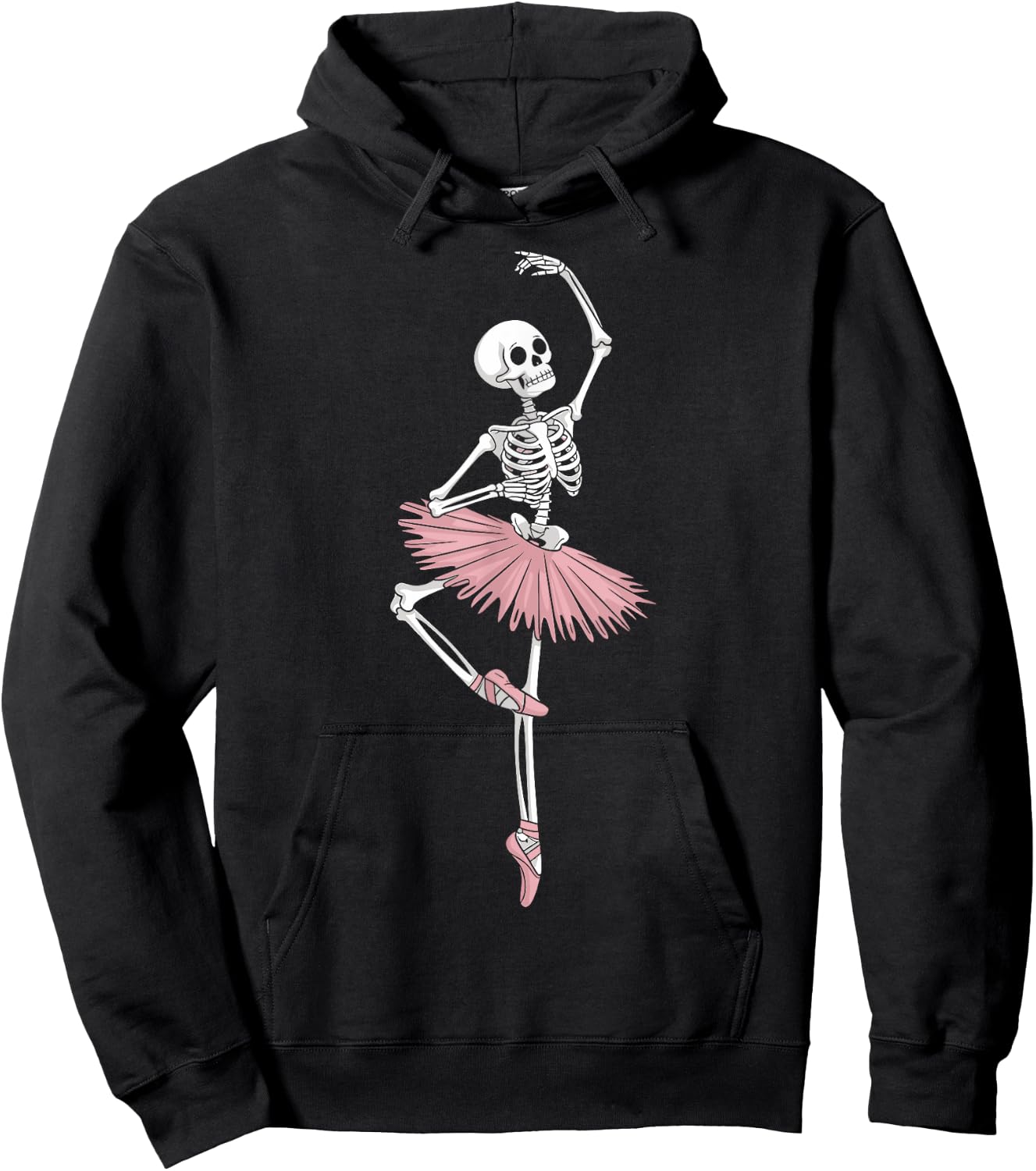 Skeleton Dancing Ballet Lovers Spooky Halloween Dancer Hoodie - Hoodie | Black