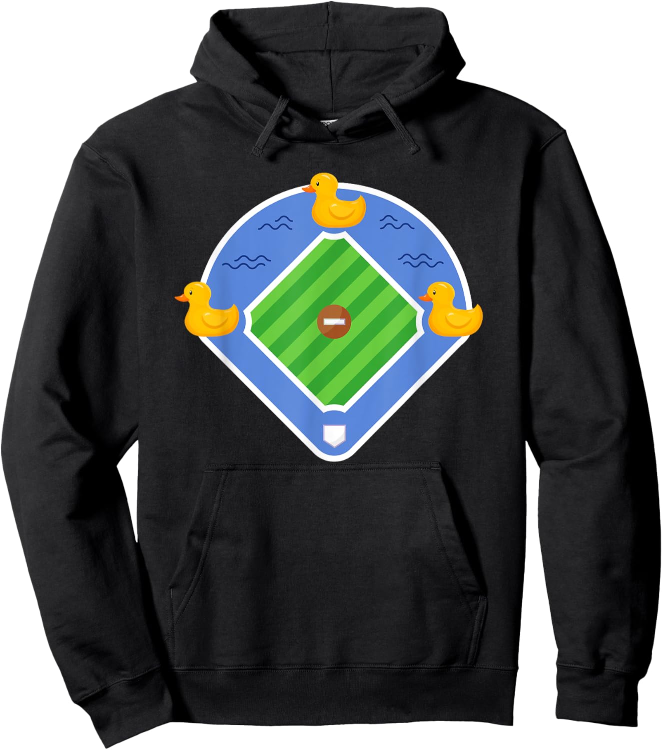 Funny Ducks On The Pond Baseball Quotes Bases Loaded Cute Hoodie - Hoodie | Black