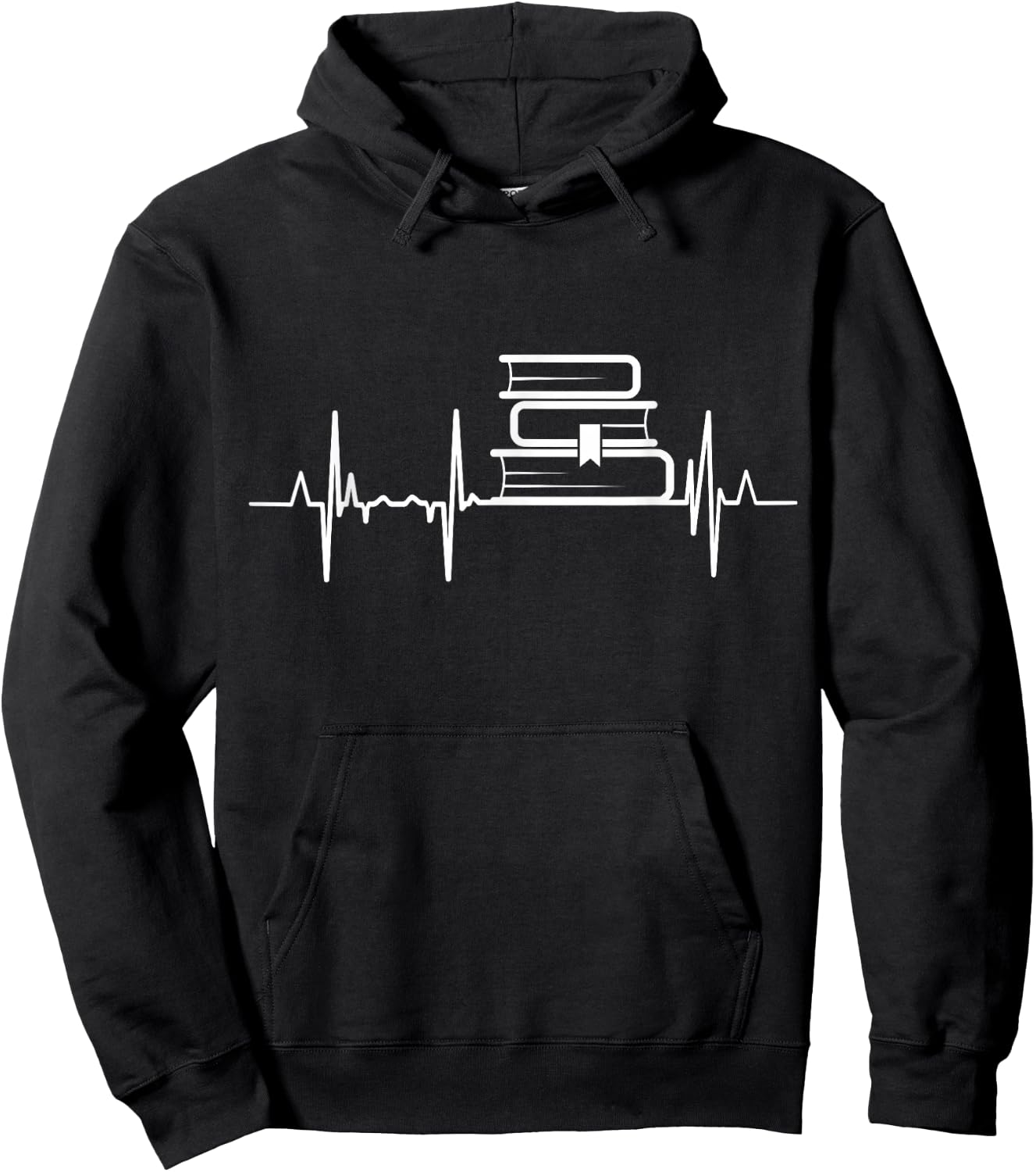 Books Heartbeat Hoodie - Hoodie | Black