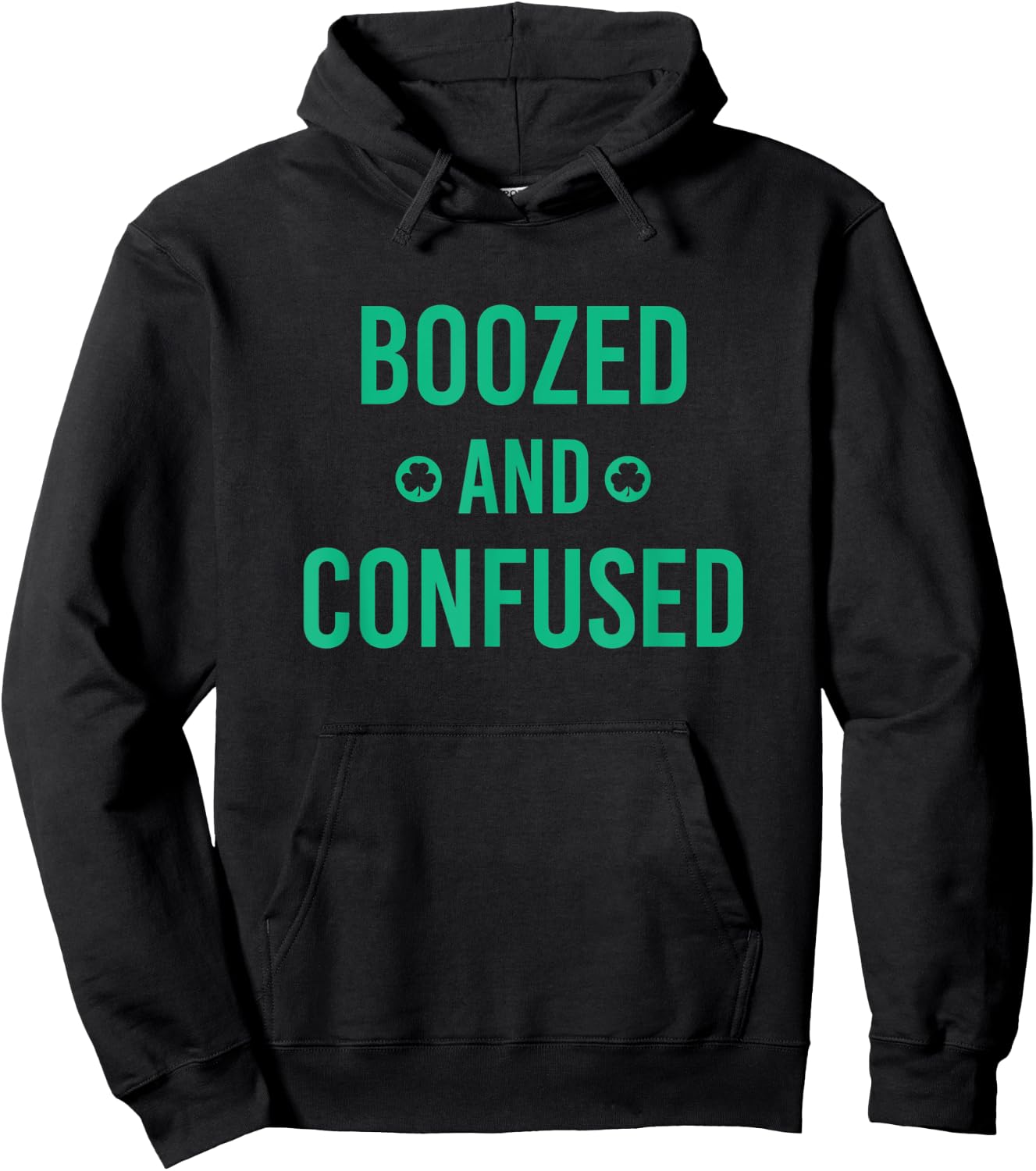 Boozed and Confused, Funny St. Patricks Day Hoodie - Hoodie | Black