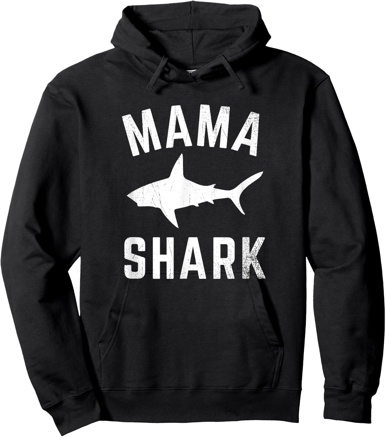 Mama Shark Family Matching Funny Shark Mommy Designer Hoodie - Hoodie | Black