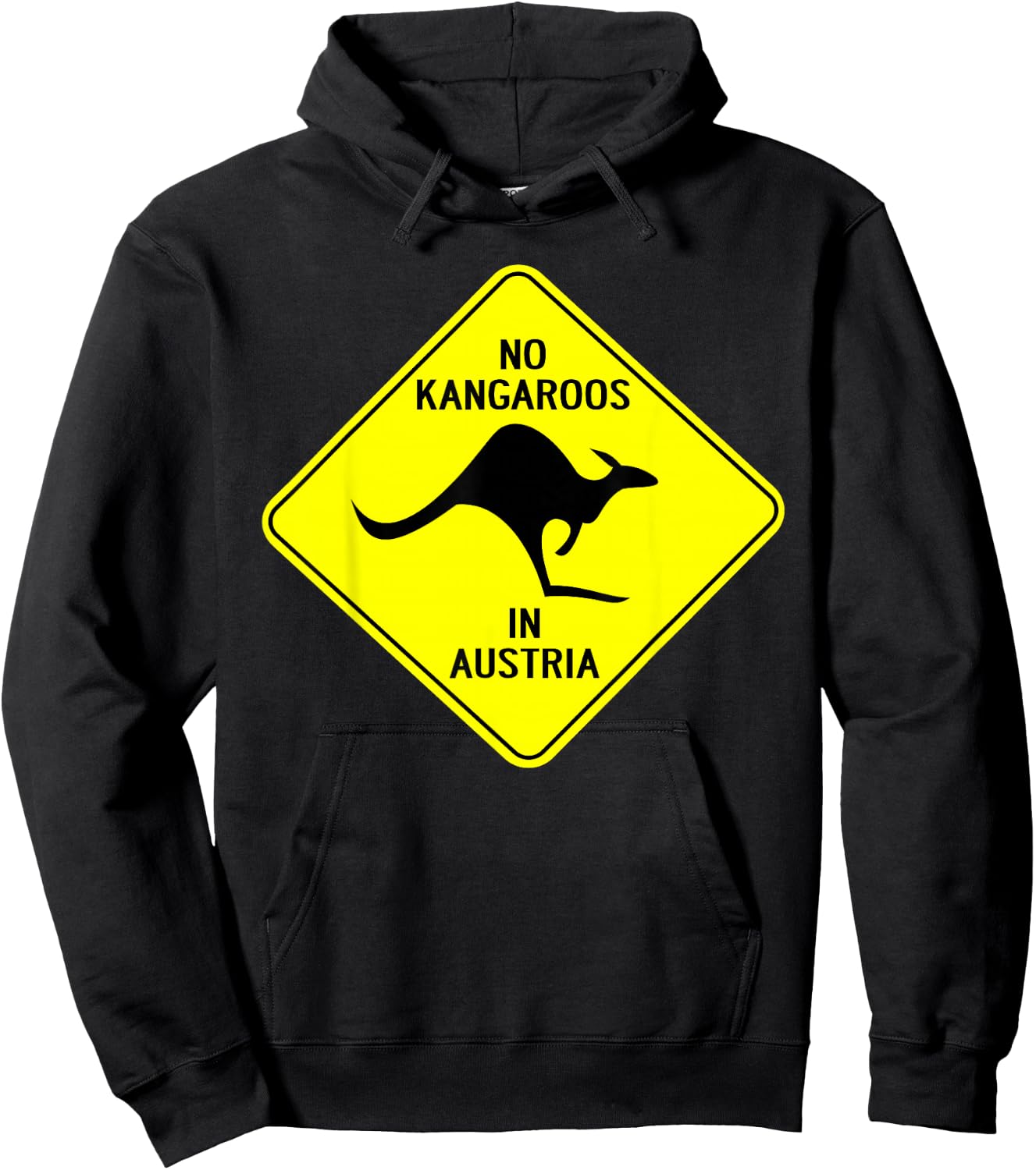 with German Text "Keine Kängurus in Austria" [, red Hoodie - Hoodie | Black