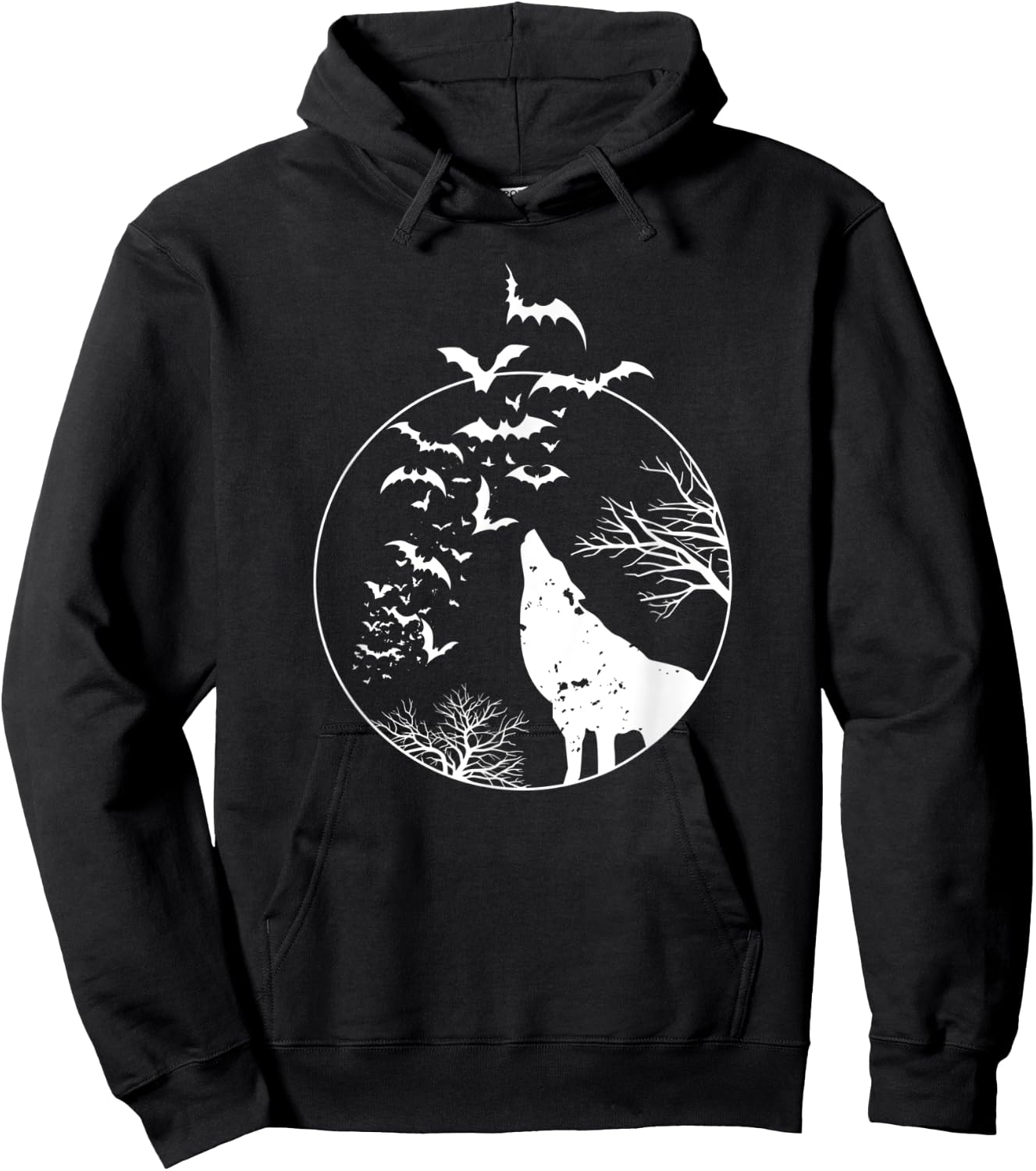 Scary bats werewolf wolf Halloween costume Hoodie - Hoodie | Black