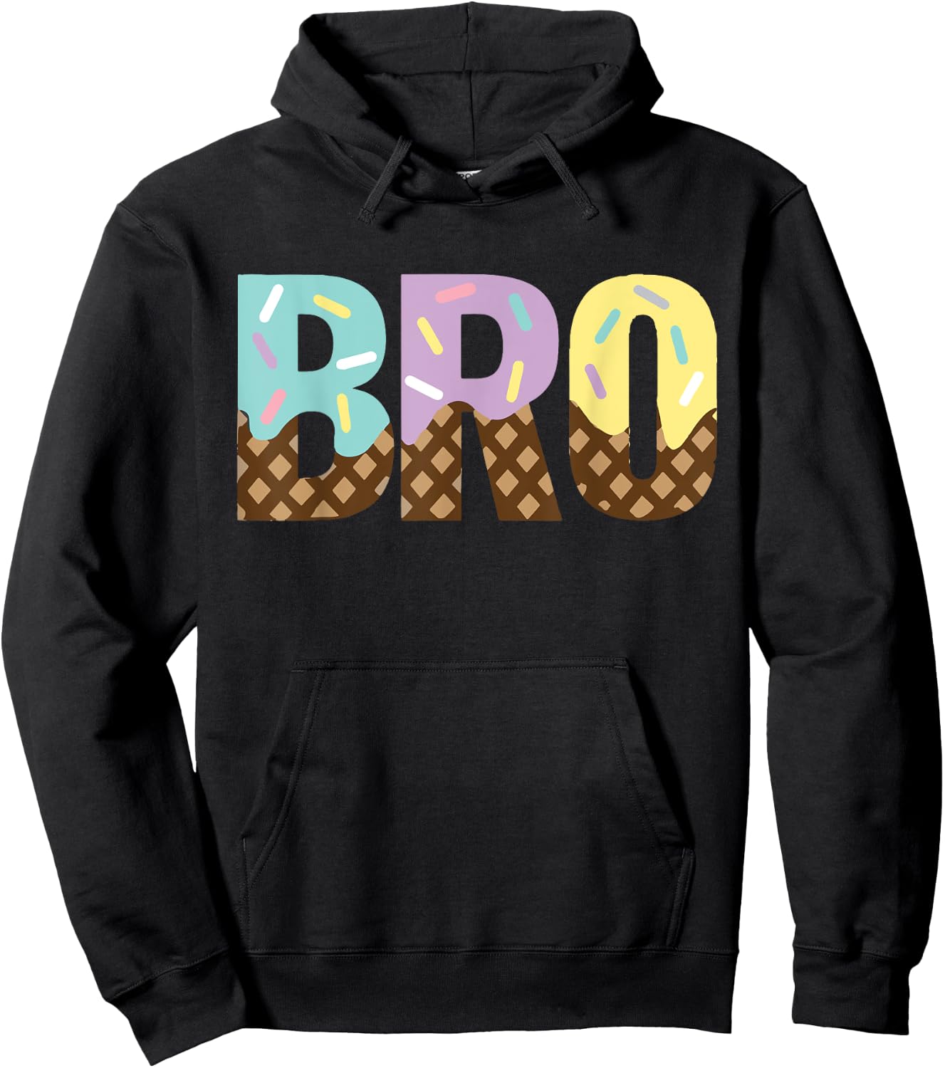 Brother Of The Sweet One Ice Cream 1st First Birthday Family Women Kids Hoodie - Hoodie | Black