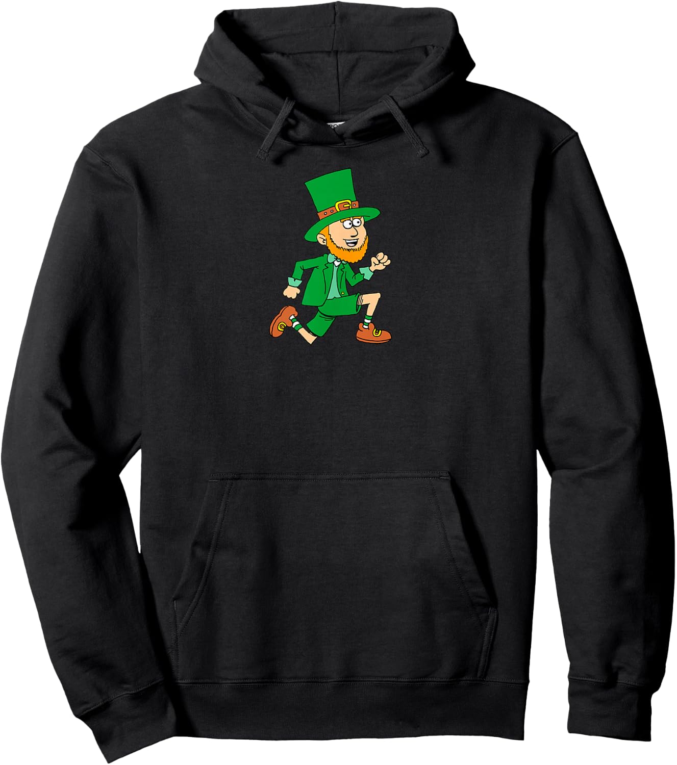Running Leprechaun Funny St Patricks Race Hoodie - Hoodie | Black