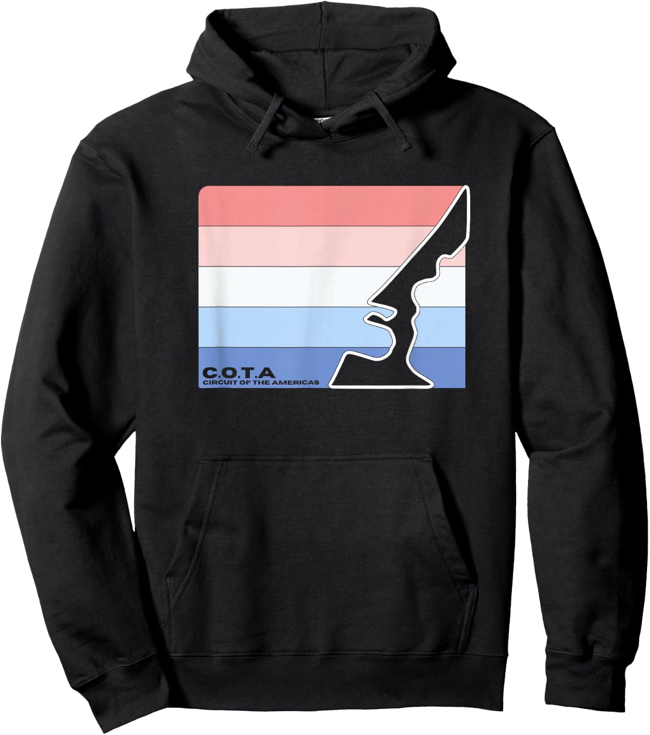 COTA USA Racetrack Map Layout Hoodie - Hoodie | Black
