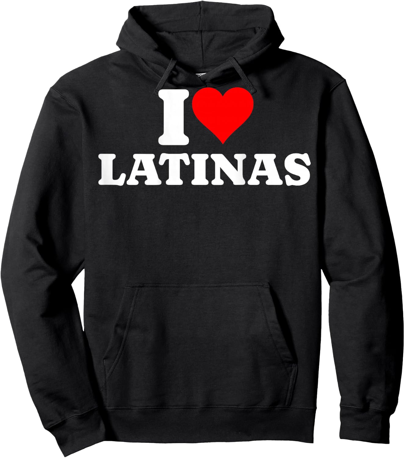 I Love Latinas Print , Black, S Hoodie - Hoodie | Black