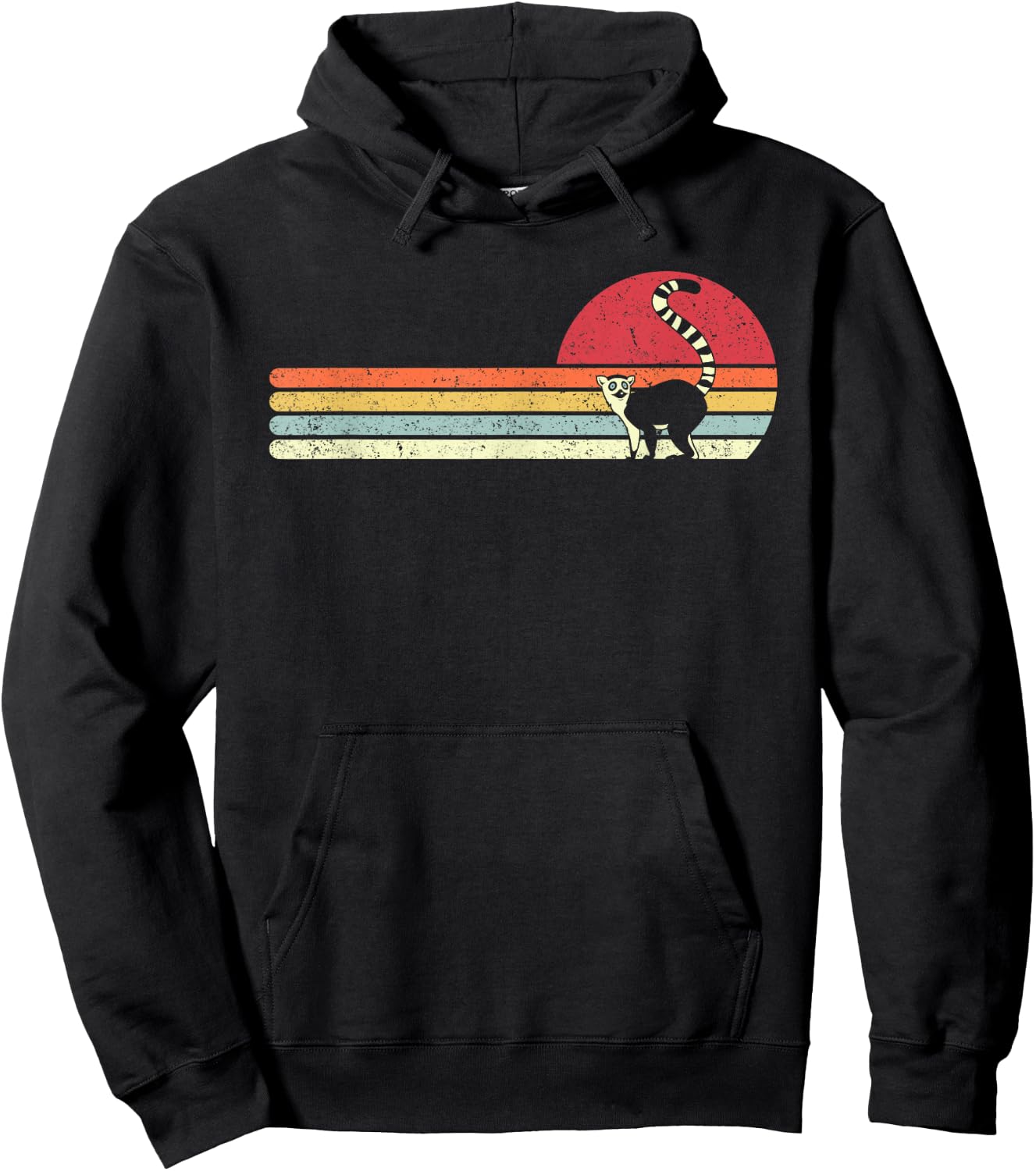 Lemur, Lemuren Vintage Shirt Hoodie - Hoodie | Black