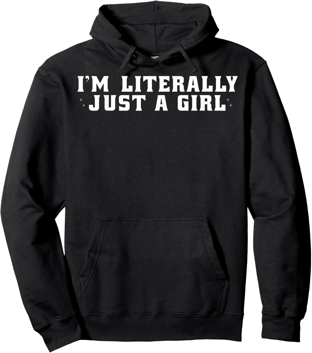 Cute Aesthetic Preppy I'm Literally Just A Girl Hoodie - Hoodie | Black