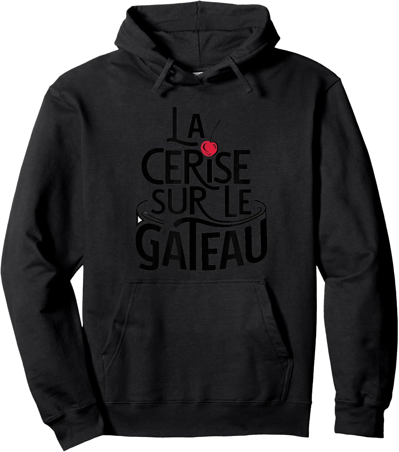 La Cerise sur le Gâteau - French Expression and Humour , grey, S Hoodie - Hoodie | Black