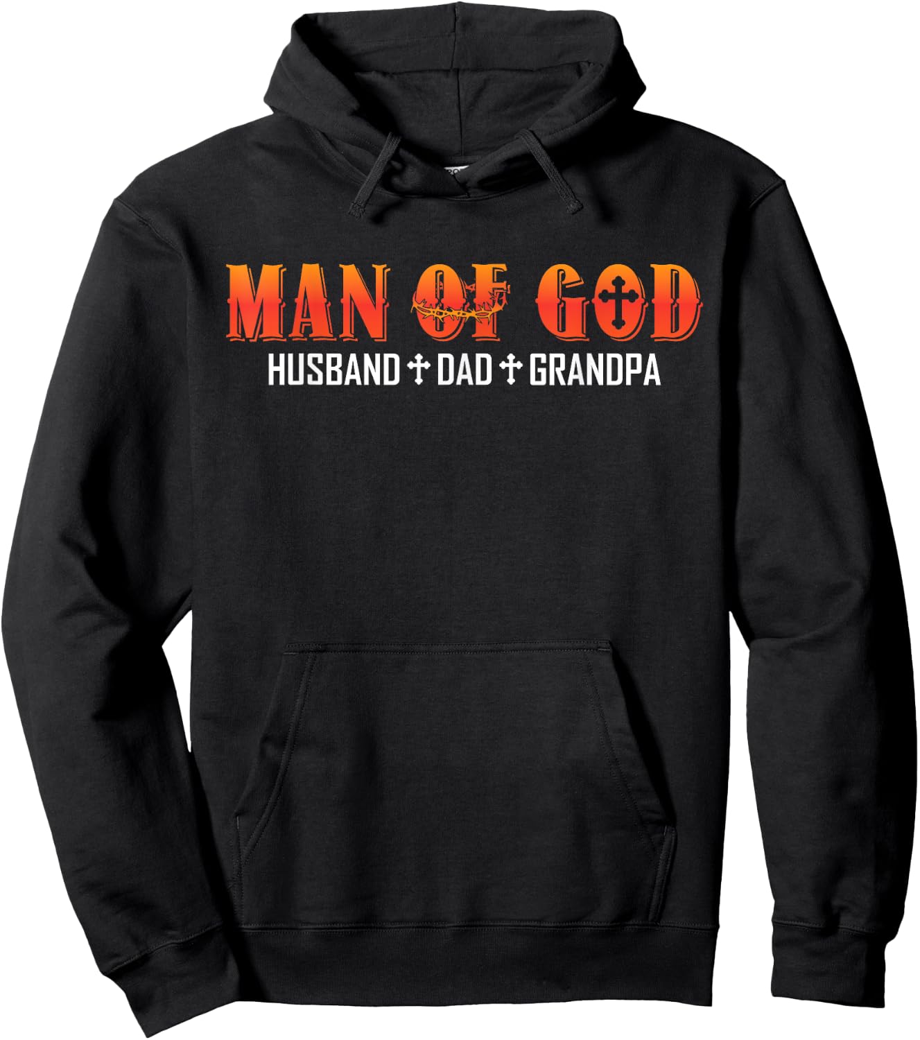 Man Of God Husband Dad Grandpa Christian Dad Religious Hoodie - Hoodie | Black
