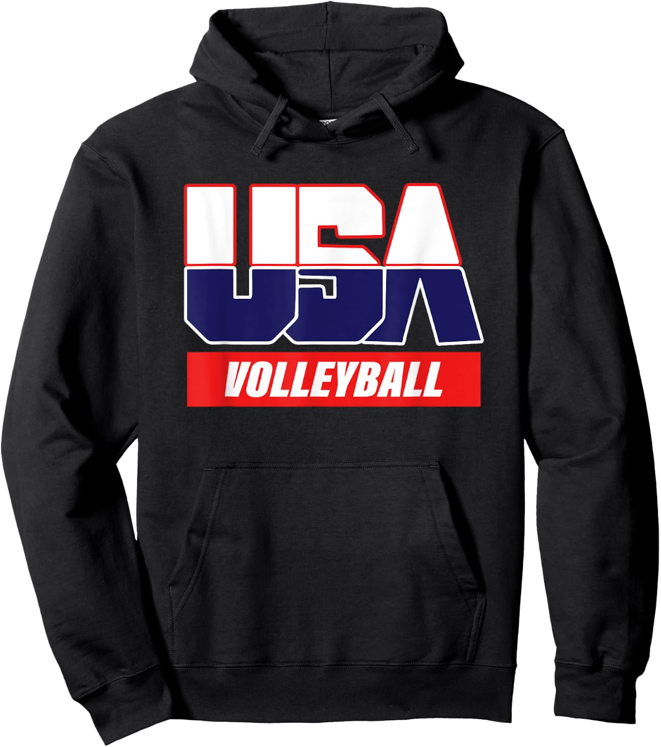 USA Team volleyball - men & women American sports Hoodie - Hoodie | Black