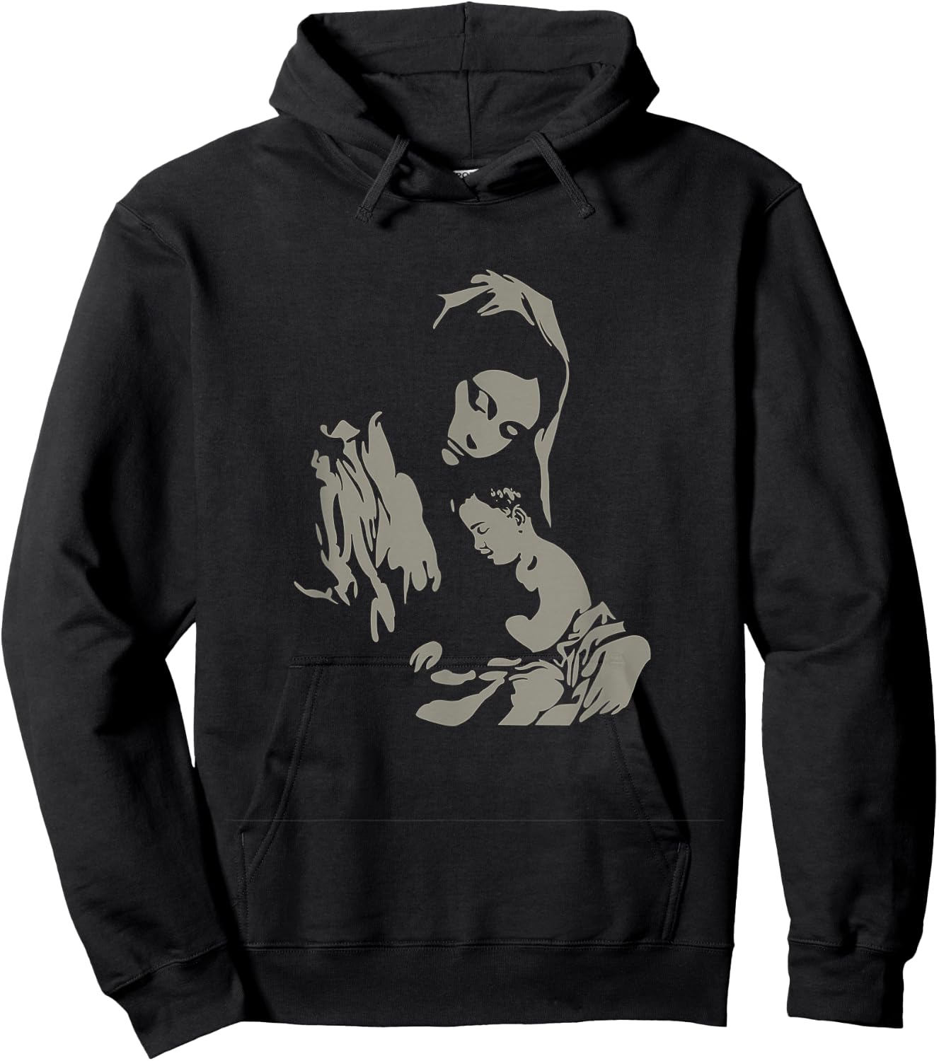 Our Lady Virgin Mary with Baby Jesus Catholic Sacred Apparel Hoodie - Hoodie | Black