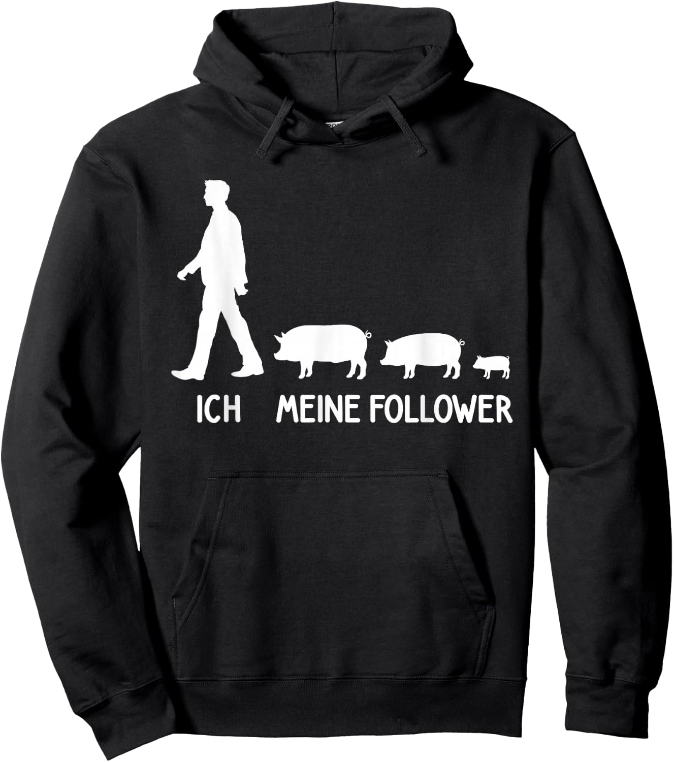 with German Text "Ich Meine Follower" (Ich Meine Follower), black, s Hoodie - Hoodie | Black