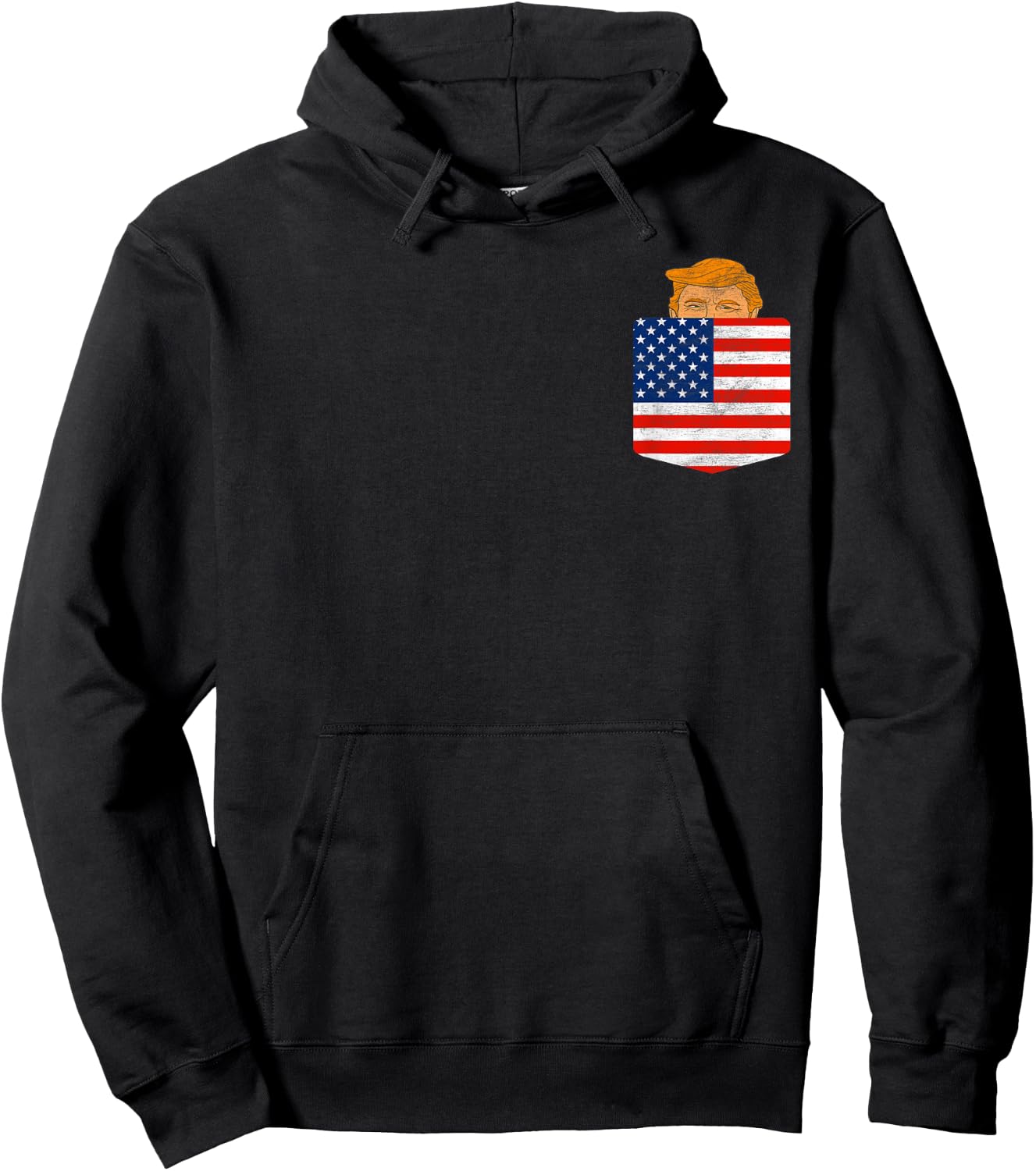 Trump In Your Pocket USA Election Trump For 2024 4th Of July Hoodie - Hoodie | Black