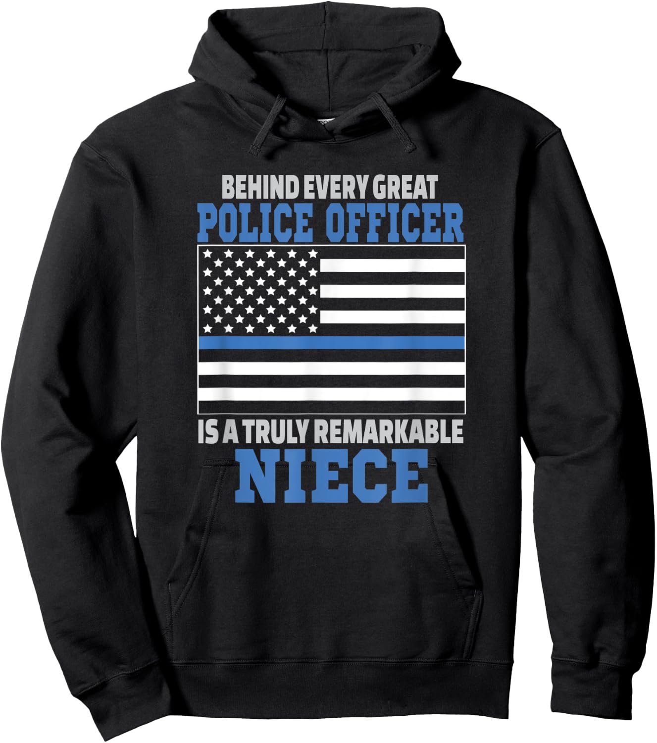 Police Officer Niece - Law Enforcement Support Hoodie - Hoodie | Black