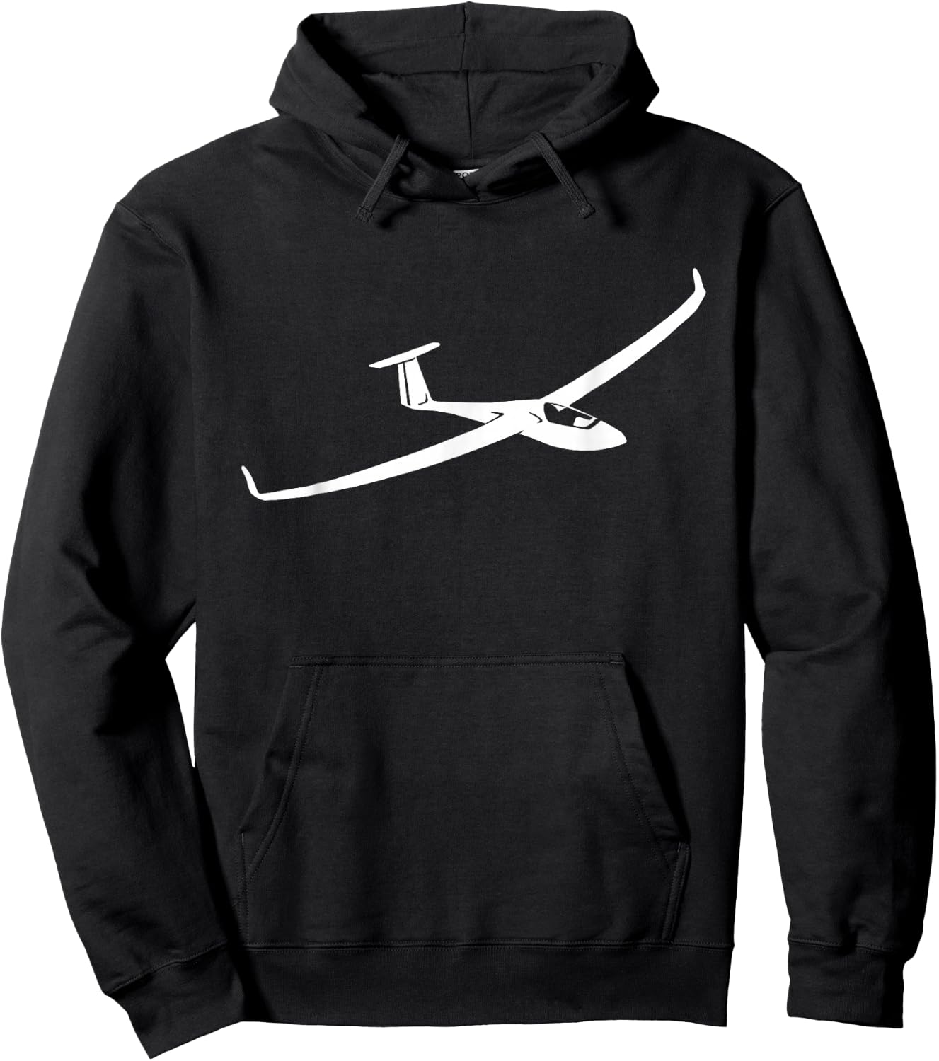with German Text "Segelflugpilot", black Hoodie - Hoodie | Black