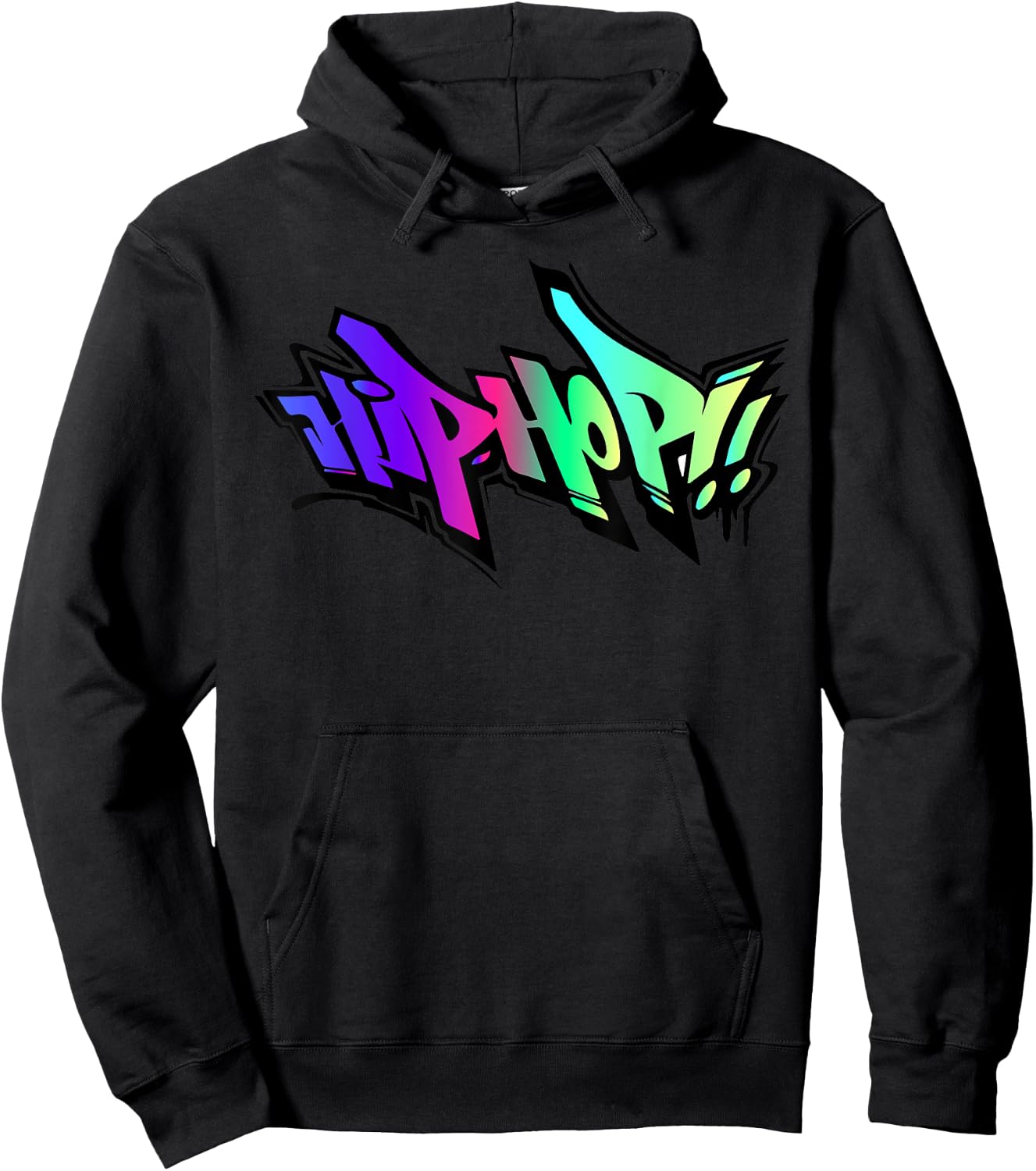 Love Hip Hop Rap Musik, Musiker, cool, regenbogenfarben, bunt Hoodie - Hoodie | Black