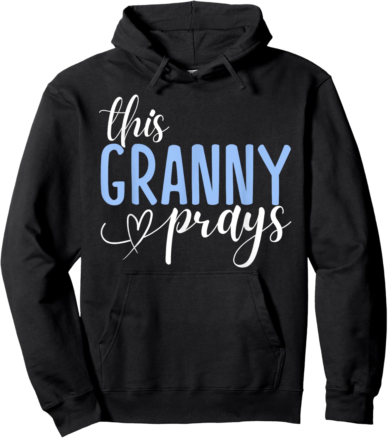 This Granny Prays Perfect Christian Granny Hoodie - Hoodie | Black
