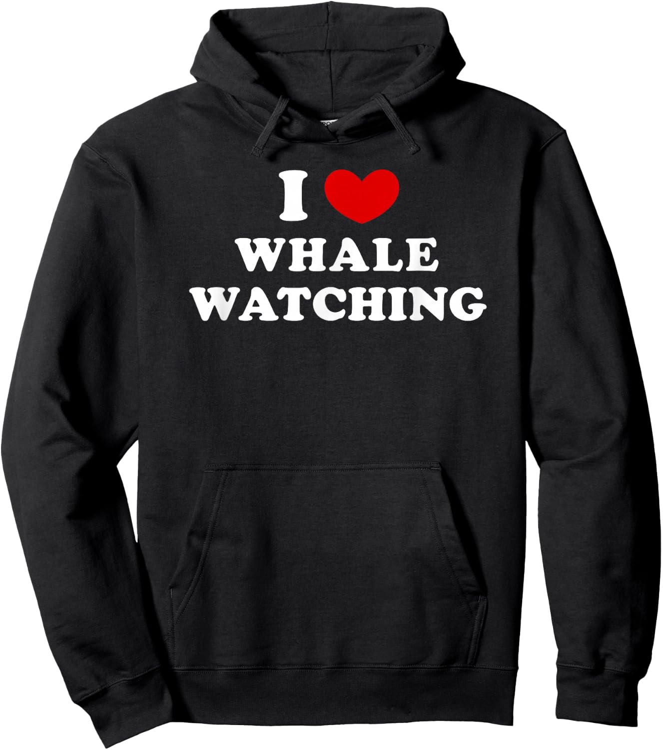 I Love Whale Watching, I Heart Whale Watching Hoodie - Hoodie | Black