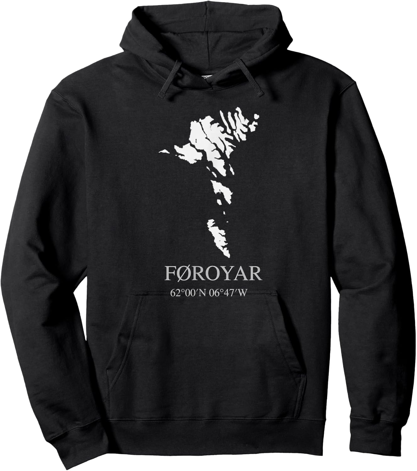 Faroe Islands Shirt - Faroe Islands Shirt With Map Hoodie - Hoodie | Black