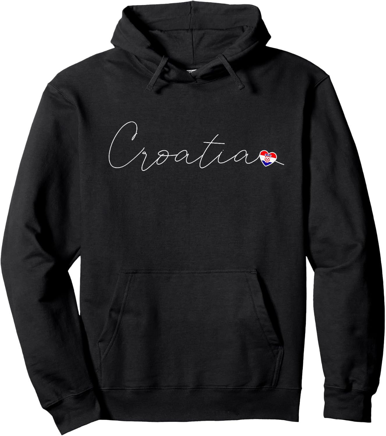 Hrvatska Liebe Kroatische Flagge und Herz auf Kroatien Hoodie - Hoodie | Black