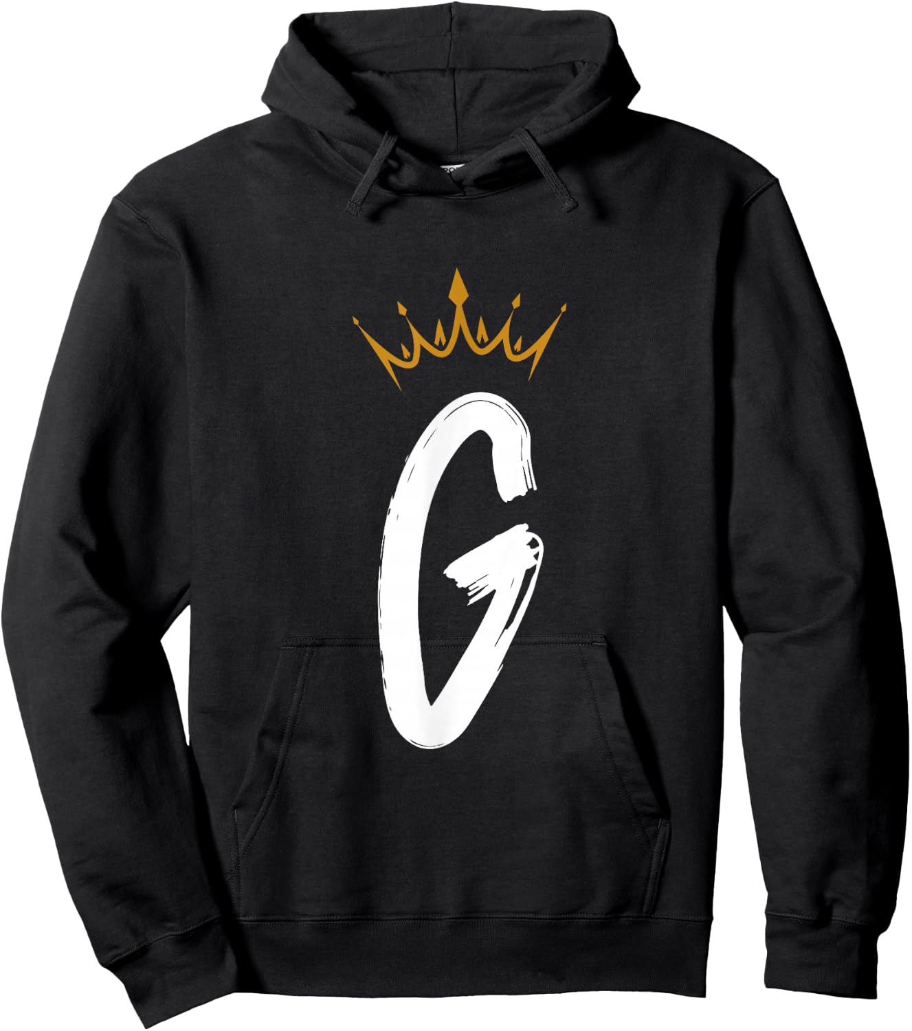 Queen King Letter G - Favorite Letter With Crown Alphabet Hoodie - Hoodie | Black
