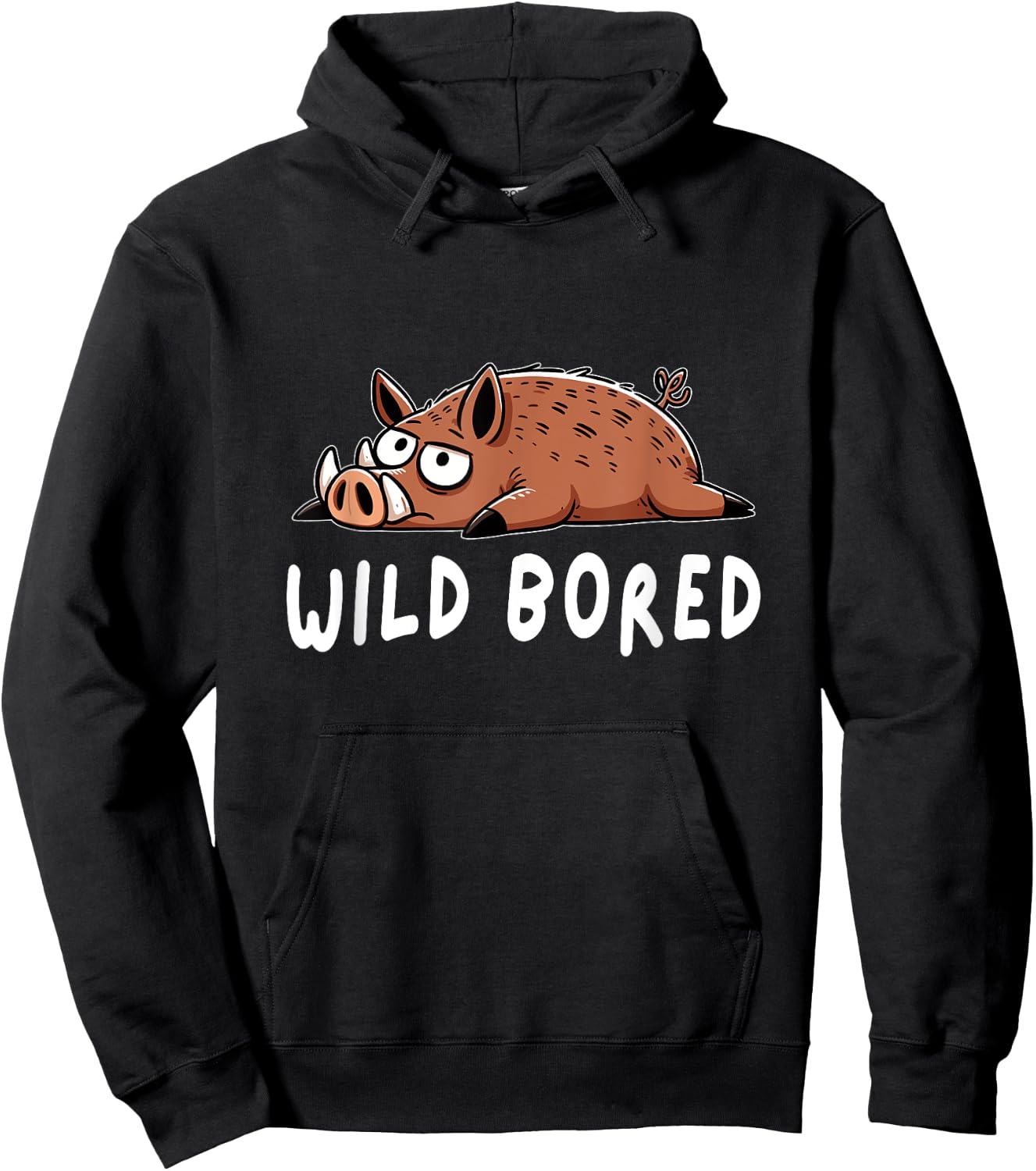 Funny Pig Wild Boar Hoodie - Hoodie | Black