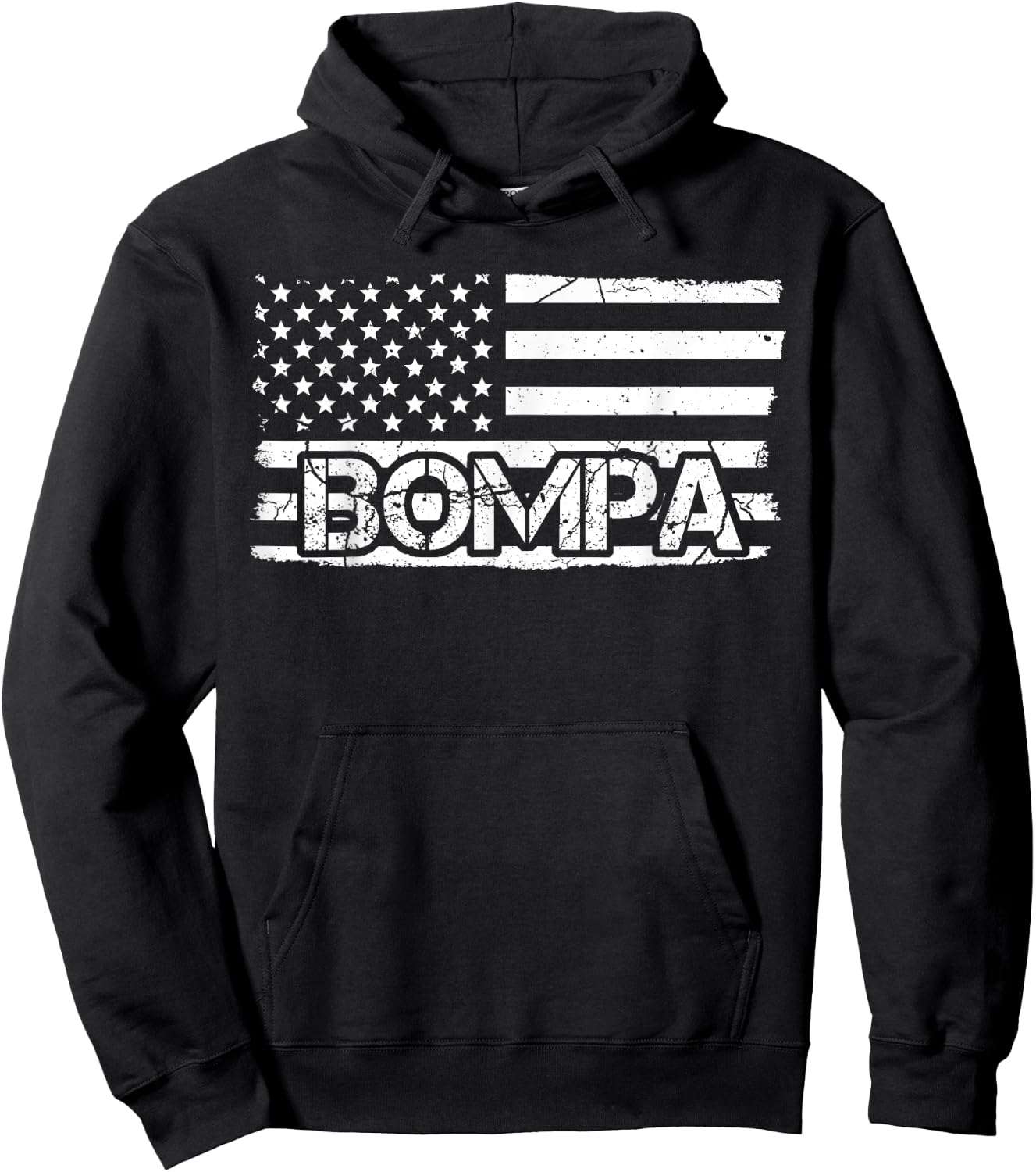 Bompa American Flag Father's Day Grandpa Gift Hoodie - Hoodie | Black