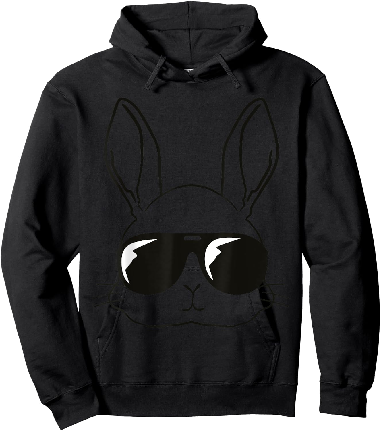 Cool Easter Bunny Face Kids Men Boys Easter , gray Hoodie - Hoodie | Black